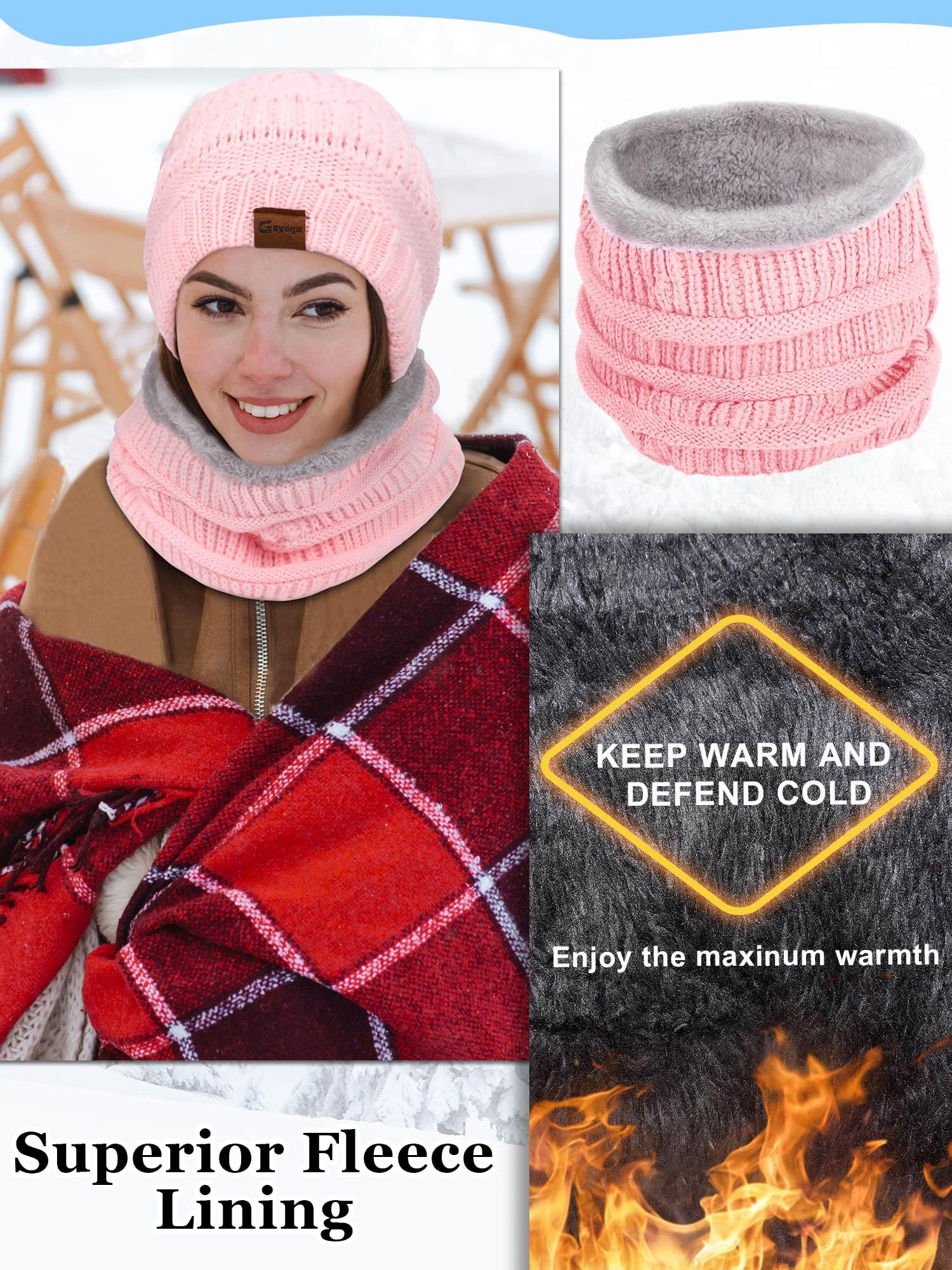 20pcs Winter Mütze Schal Handschuhe Socken Set Knit Beanie Mütze Touchscreen Handschuhe Halswärmer Schal für Damen Herren