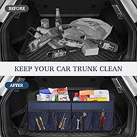 Vista 5 de Femuar Car Trunk Organizer, Collapsible, Waterproof, Non-Slip, Blue, 52L, 5 Compartments, Rectangular, Portable, Practical/Functional