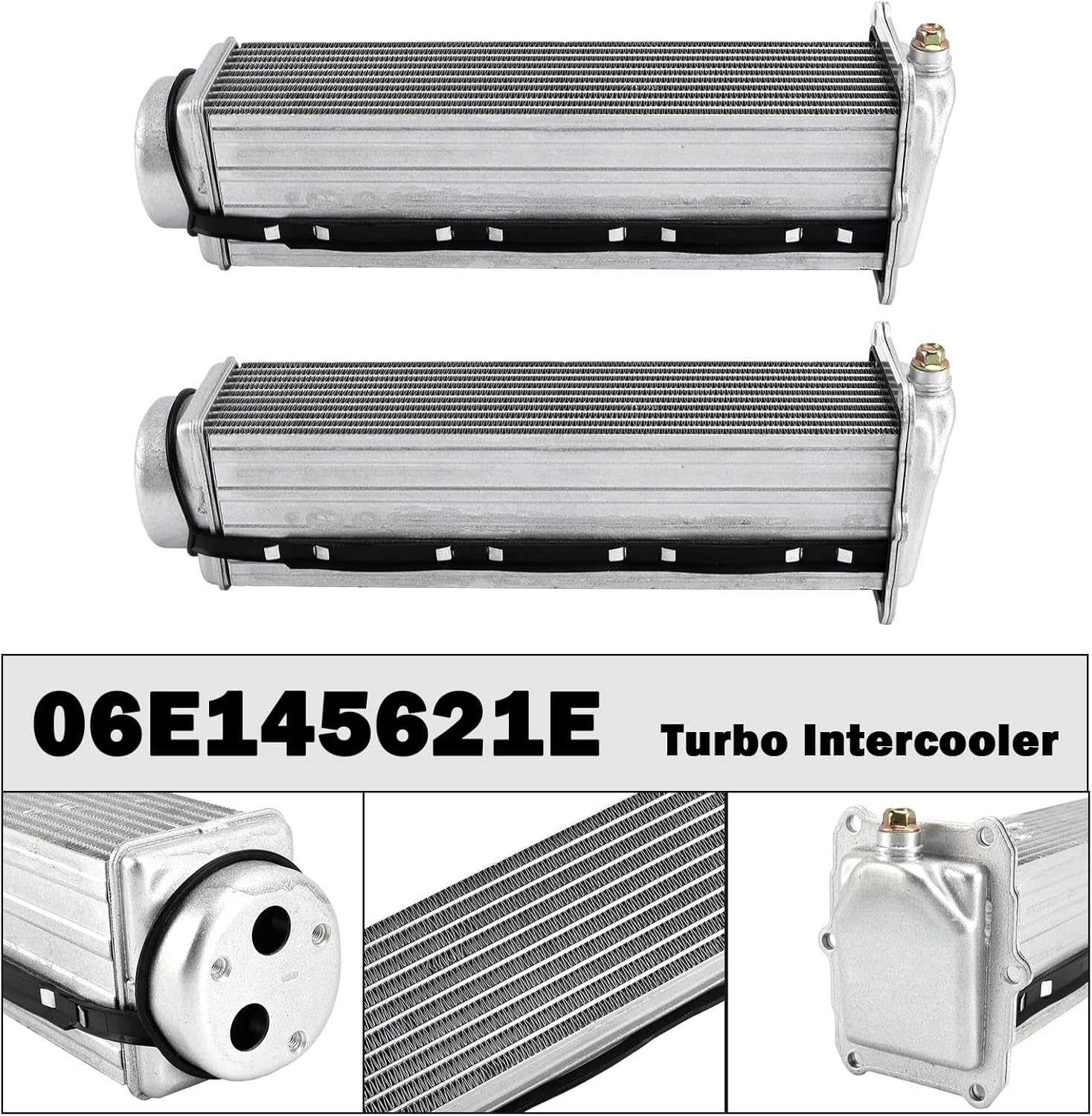 Areyourshop 2Pcs Turbo Intercooler For Audi A6 Quattro 2.0L 2013-2015/3.0 L 12-15 For Audi Q7 3.0L/4.2L 2011-2015 06E145621S 06E145621E 06E145621F 06E145621R 5811062110 95811062100 95811062120