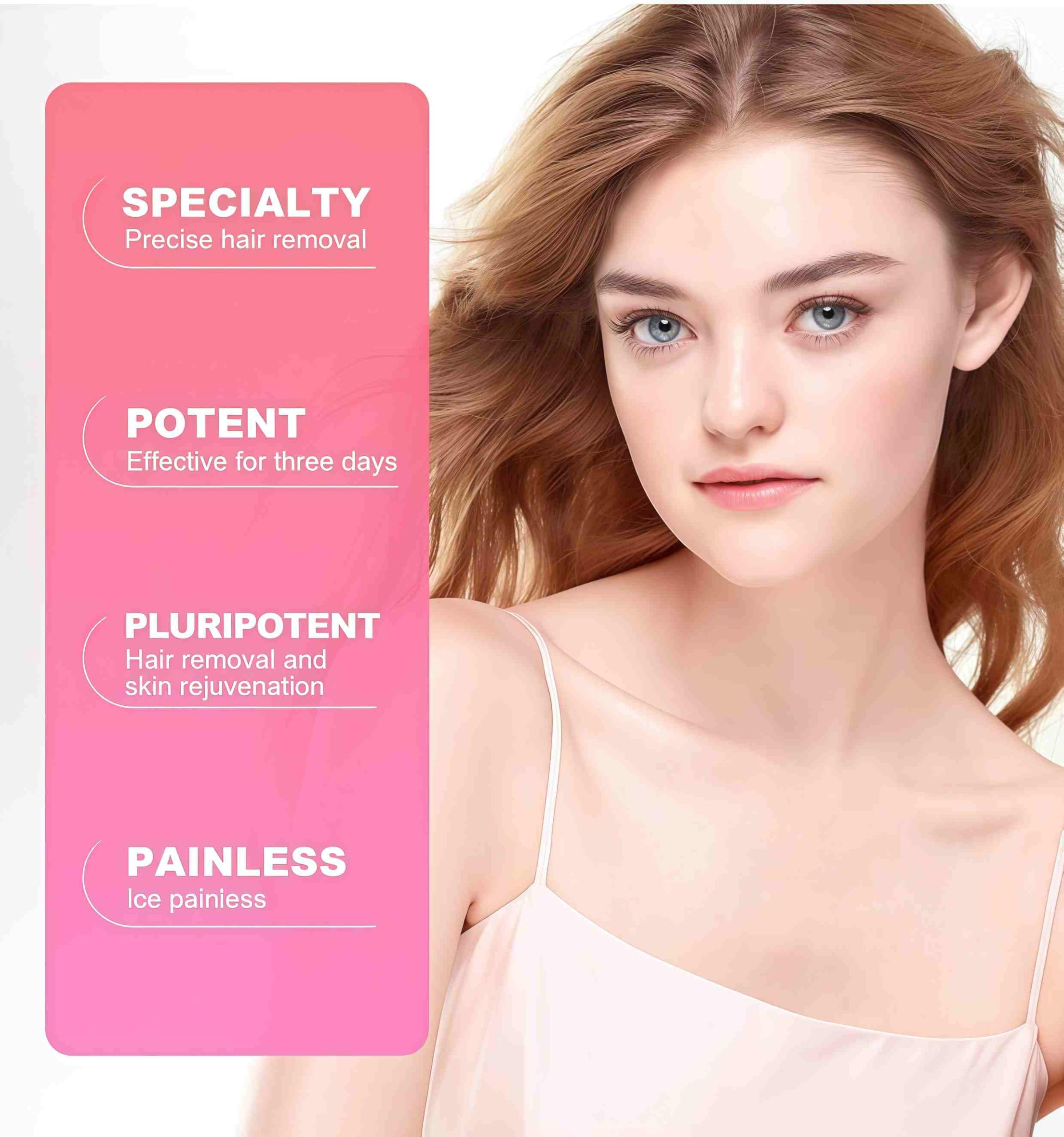 El equipo profesional de la máquina láser de depilación IPL ultraportátil del Salón de belleza es adecuado para el depilamiento permanente en el hogar y el Salón de belleza.