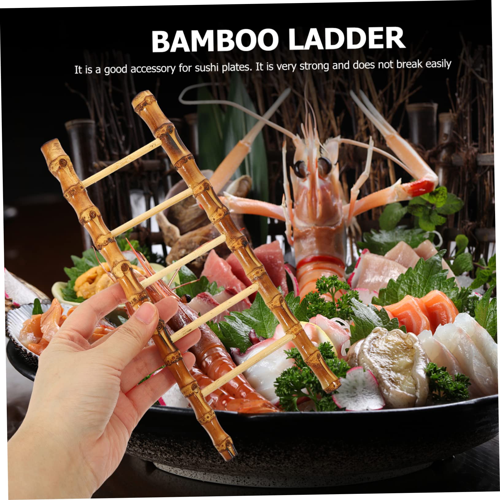 VINTORKY Ladder for Sashimi Arrangement Restaurant Accessory Novelty Sushi Plate Sashimi Serving Plate Cold Dish Decor Sushi Serving Tray Decor Sushi Plate Decor Cutlery Tray