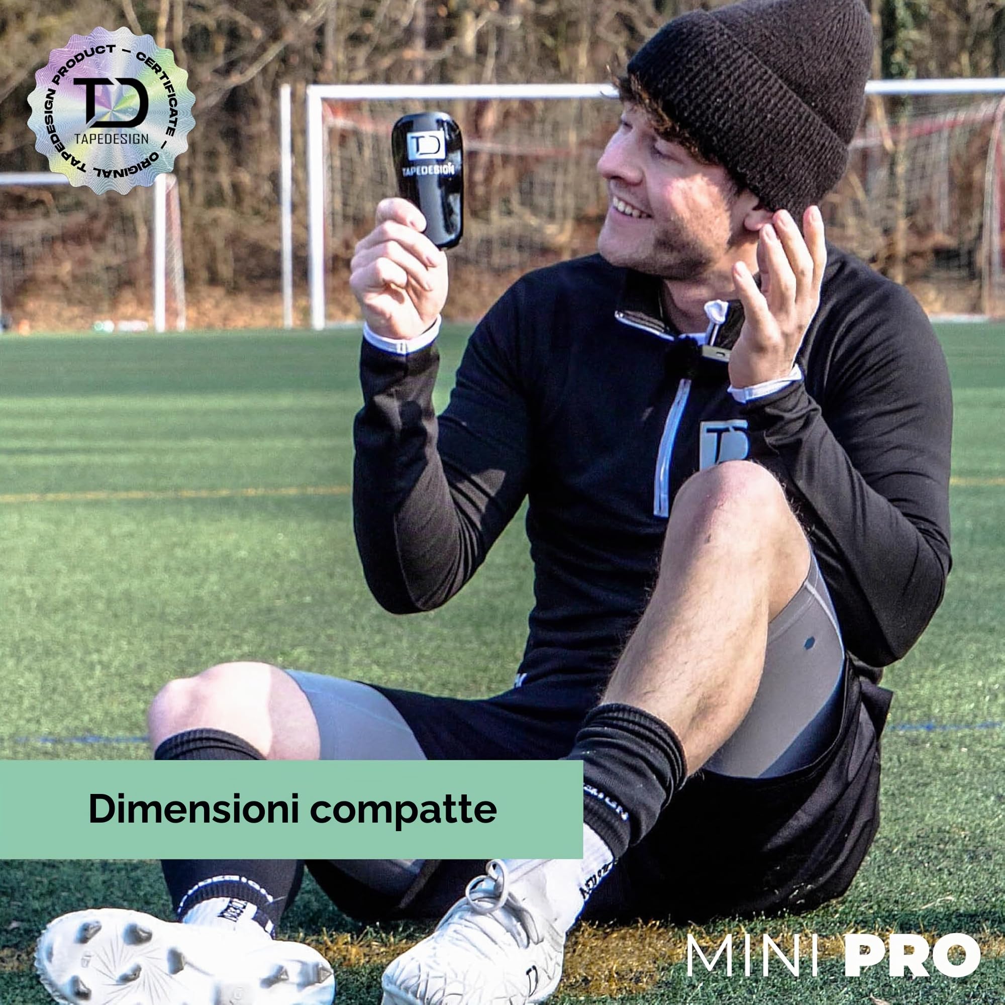 TAPEDESIGN – Parastinchi Calcio Bambino & Adulto – Ultraleggeri, Antiscivolo & Termoformabili – Shin Pads Personalizzabili – Parastinchi Piccoli Calcio Nero