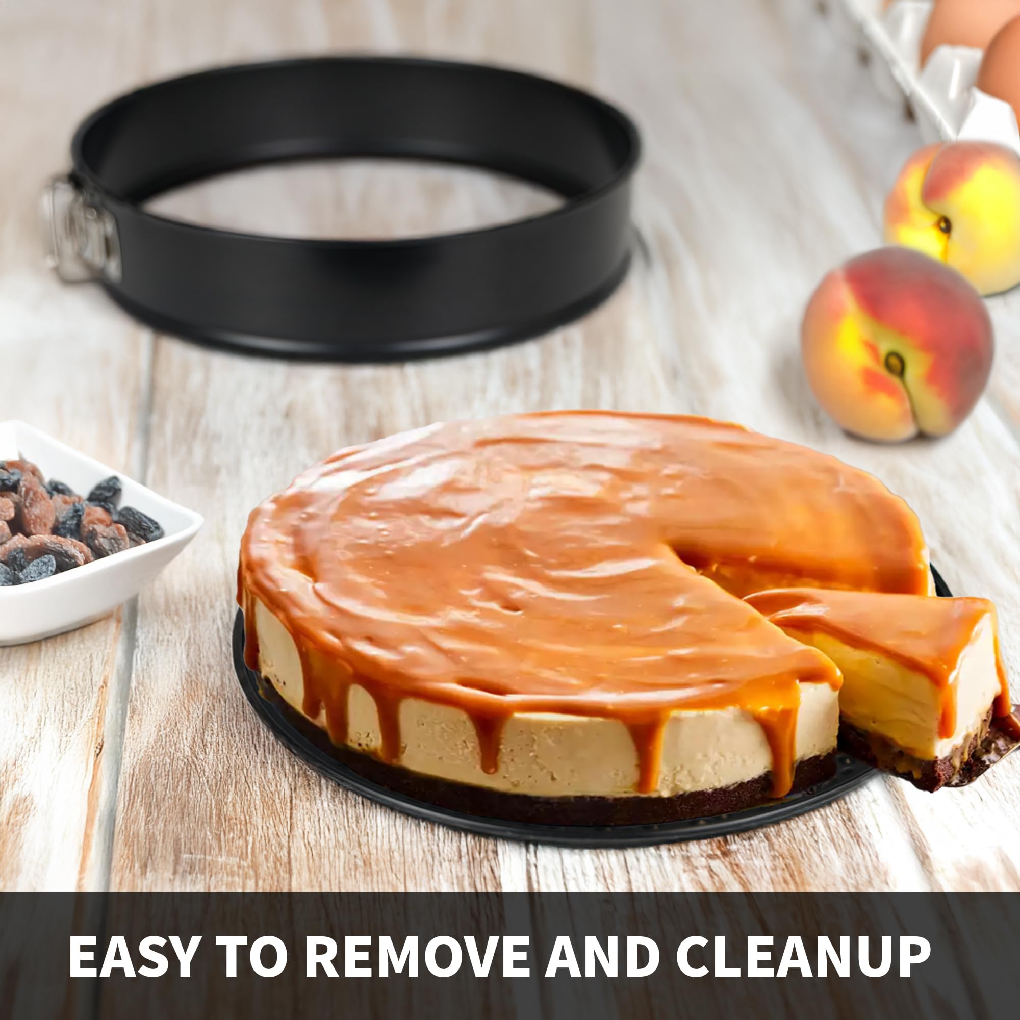 UWILLION Spring Form Cake Pans 12 Inch Springform Pan Nonstick Round Cheesecake Pan Carbon Steel Large Baking Mold Cake Tin for Christmas Birthday - Image 6