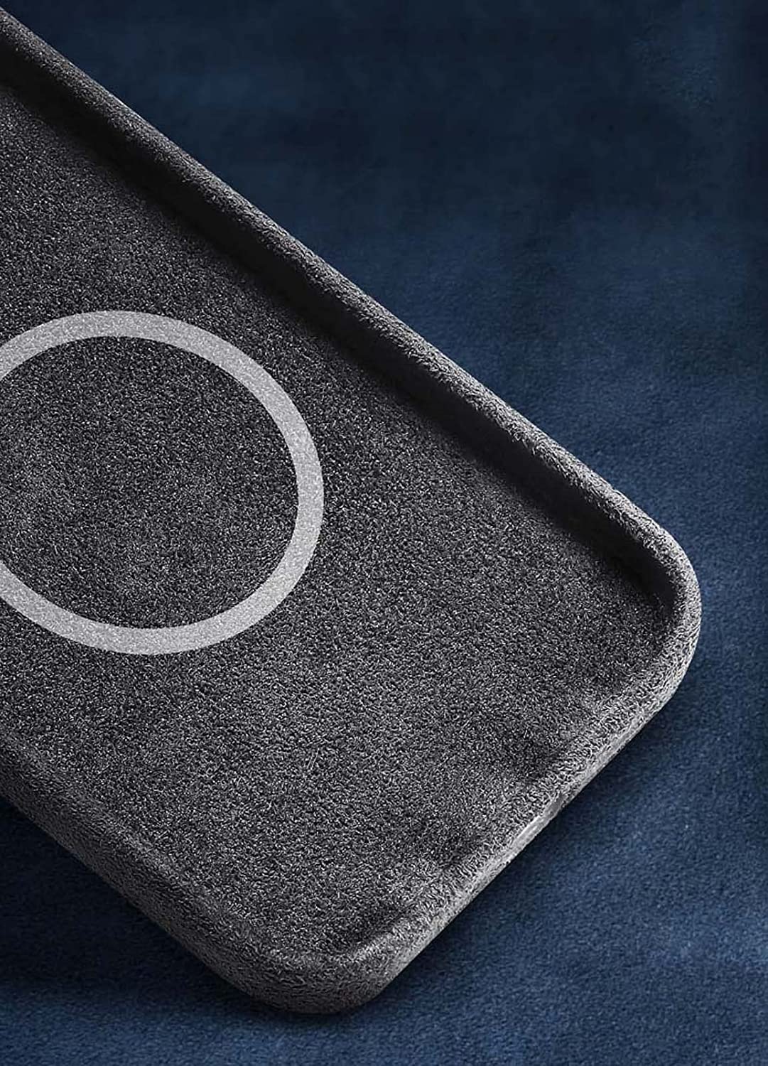 Tylna osłona telefonu, do Apple iPhone 13 Pro (2021) 6,1 cala luksusowe w pełni owinięte etui wykonane z materiału Alcantara [ochrona ekranu i aparatu] (kolor: szary)