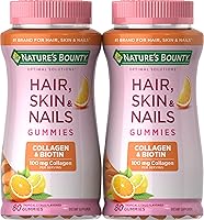 Vista 7 de Nature's Bounty Soluciones Óptimas para Cabello, Piel y Uñas con Biotina y Colágeno, Gomitas con Sabor Cítrico, Suplemento Vitamínico, 2500 mcg, 80