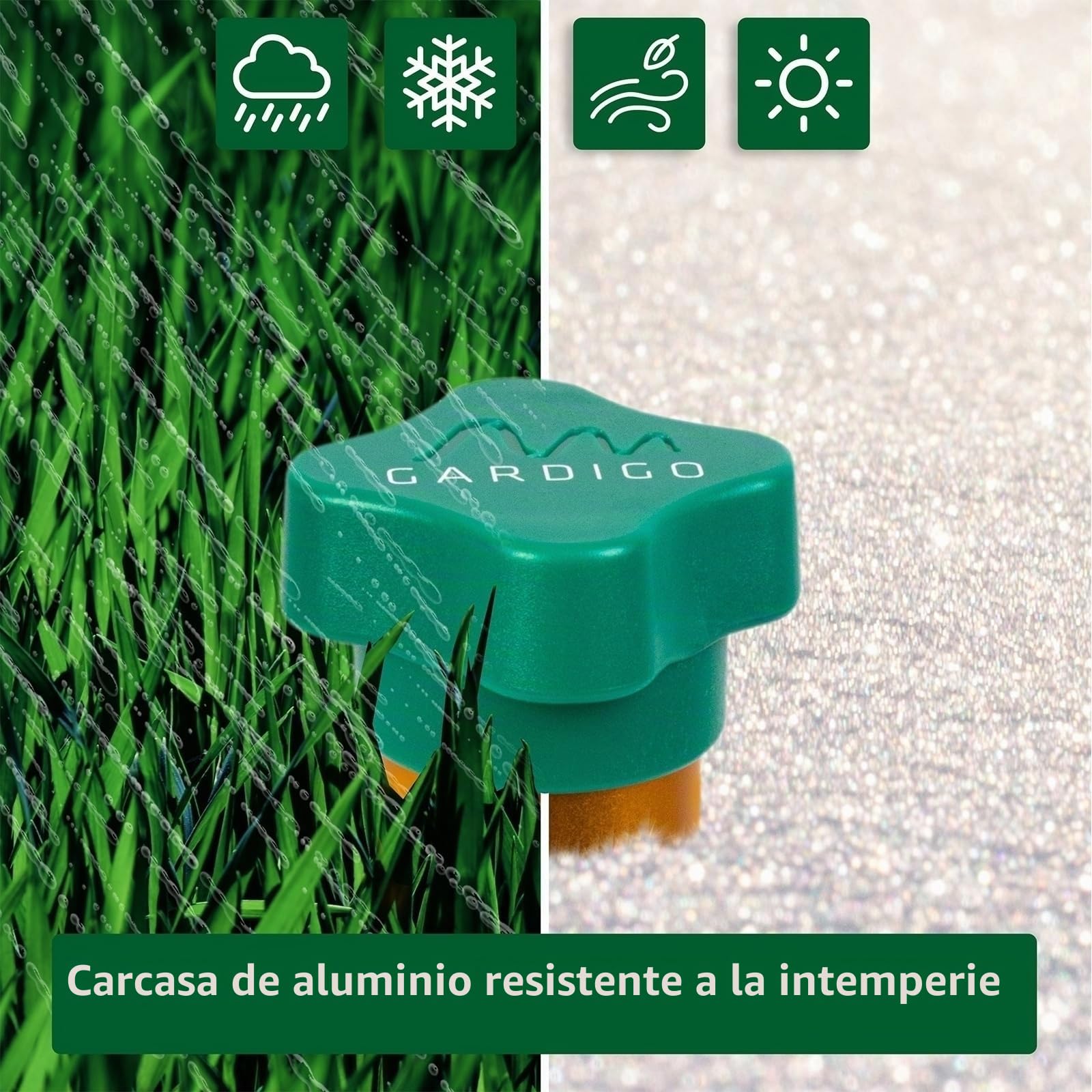 GARDIGO® Ahuyentador de Topos con Motor de Vibración - Juego de 2 | Aprox. 1250 m² | Anti Topos | Frecuencias Alternas | Repelente de Topos a Pilas Potente | Ahuyentador para Jardín Control de Plagas | Repelente antitopos con motor de vibración, frecuenci
