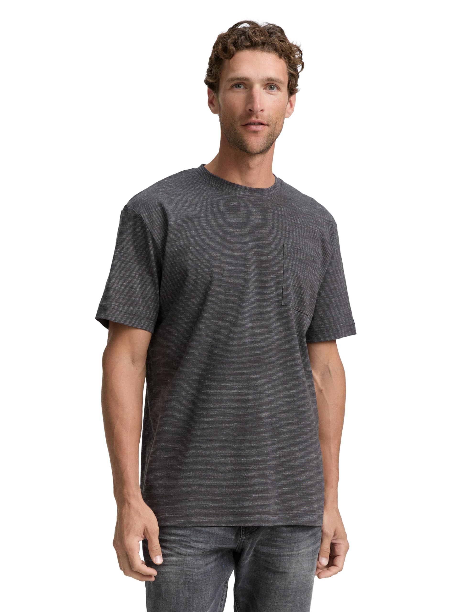 TOM TAILOR Men's T-Shirt with Chest Pocket