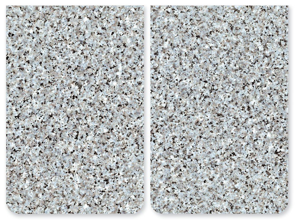 WENKO Placas protectoras para cocina Mod Granito, ajustable en altura para todo tipo de cocinas, tabla de cortar y protector contra salpicaduras, vidrio, 30 x 52 cm, juego de 2
