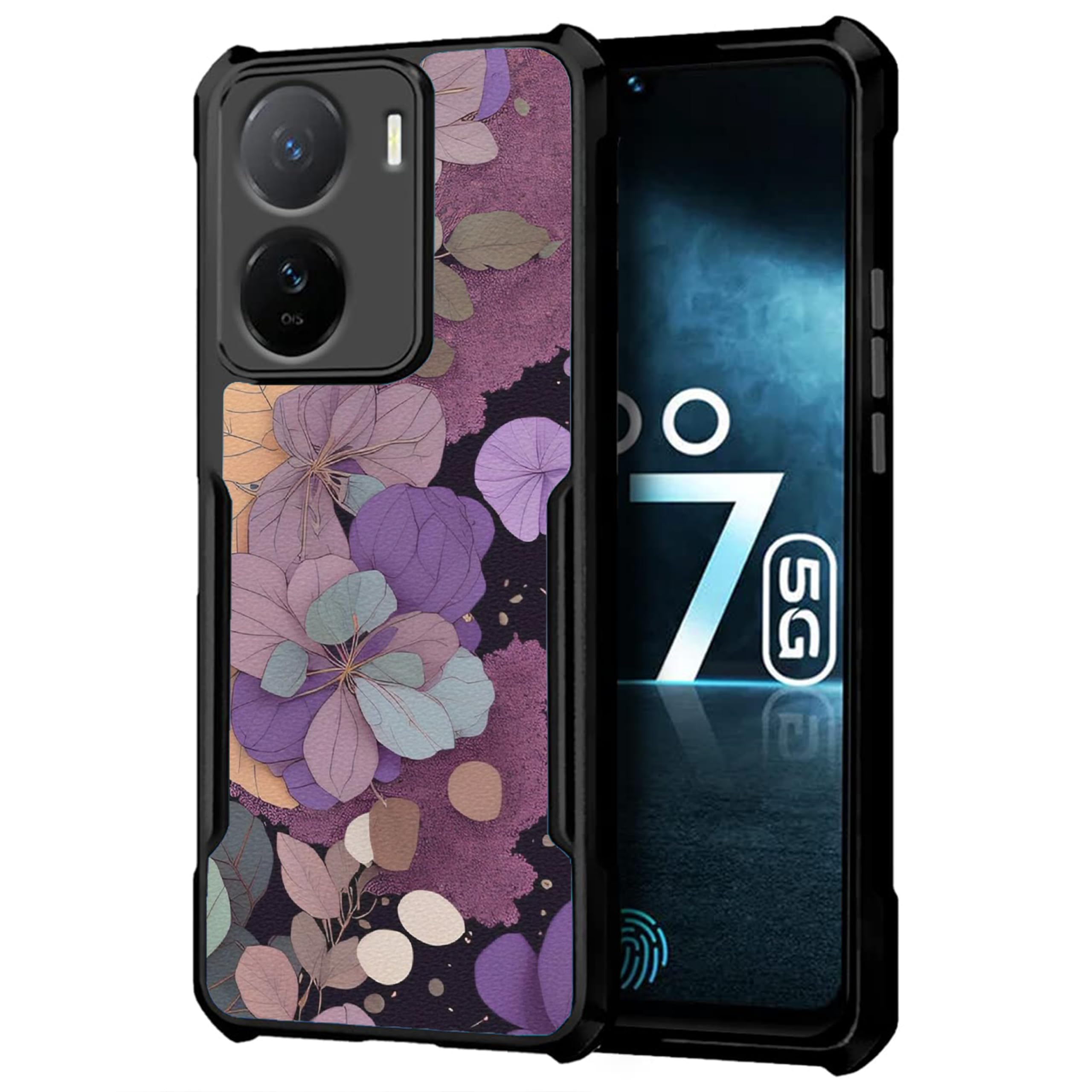 COBERTA Slim Shockproof 360 Degree Protection Design Back Cover Case for IQOO Z7s 5G | (Colorful Leaves Black Floral) (B0CN5FCLXG) Amazon Price History, Amazon Price Tracker