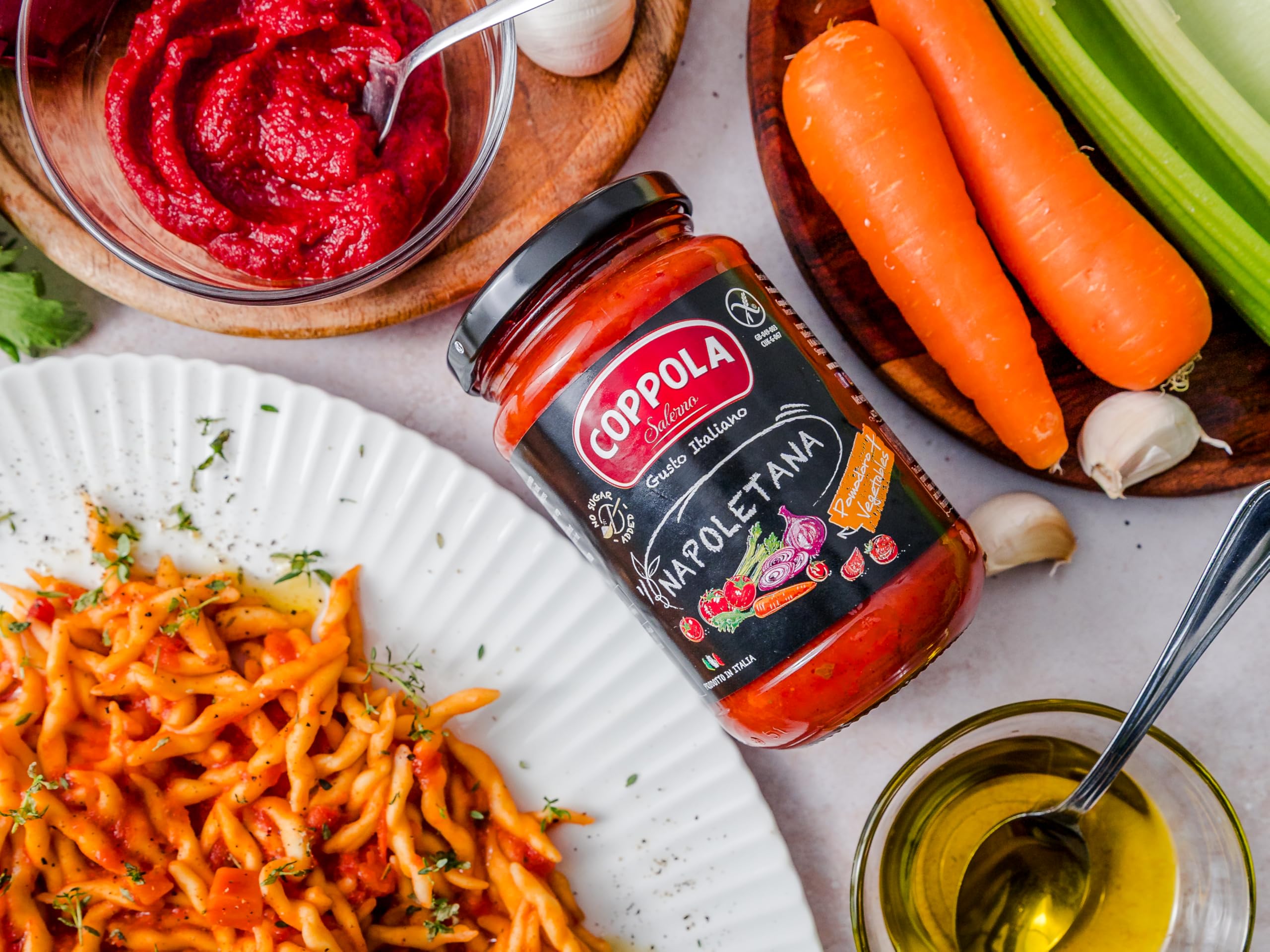 Sauce Napoletana Coppola - sans sucre ajouté 350g (Pack de 6)