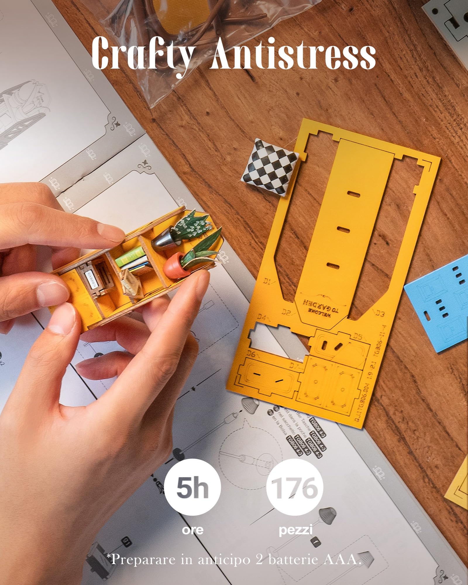 ROWOOD Book Nook Kit Serra | Puzzle 3D in Legno Modello Booknook per Adulti da Costruire | Fai Da Te Casa delle Bambole Bookend Libreria Decorazione Regalo