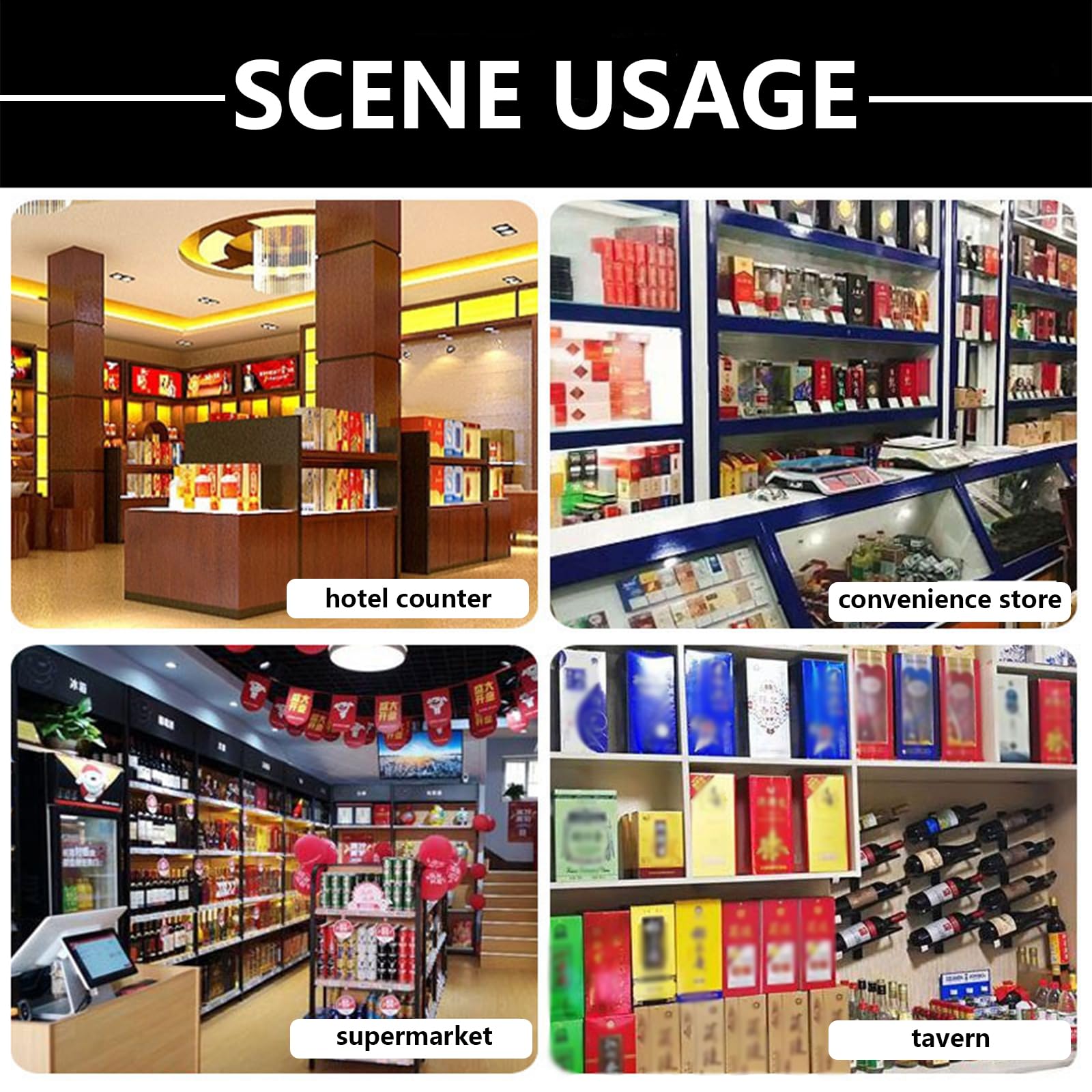 Support De Vente Au Détail De Cigarettes, Présentoirs De Magasin en Acrylique Durables, Comptoir Rectangulaire/Vitrine De Cigarettes Murale,6 Layers,7 Columns