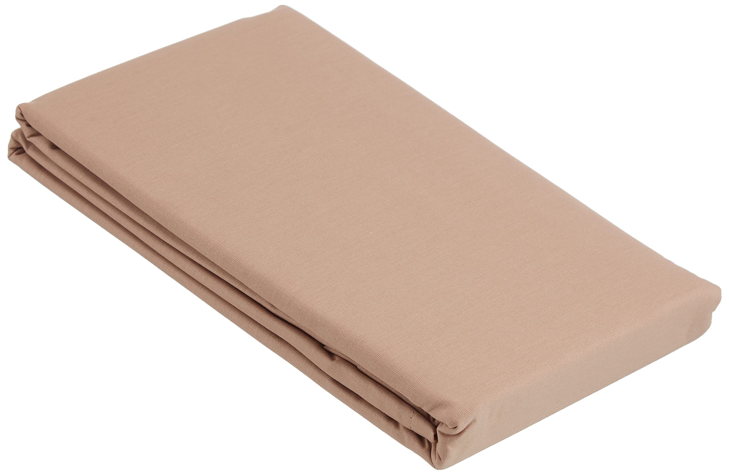 Taç Ranforce Basic Düz Pamuk Çarşaf, Camel, Tek Kişilik
