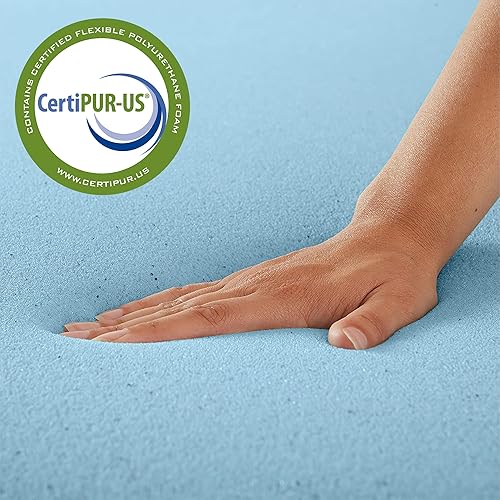 Miniatura 5 de Nutan, Cubrecolchón de espuma viscoelástica de gel de 2 pulgadas, certificado CertiPUR-US para una comodidad y apoyo superiores, tamaño Queen, color