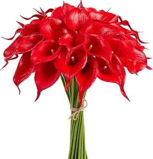 Artificial Red Calla Lily 12Pcs