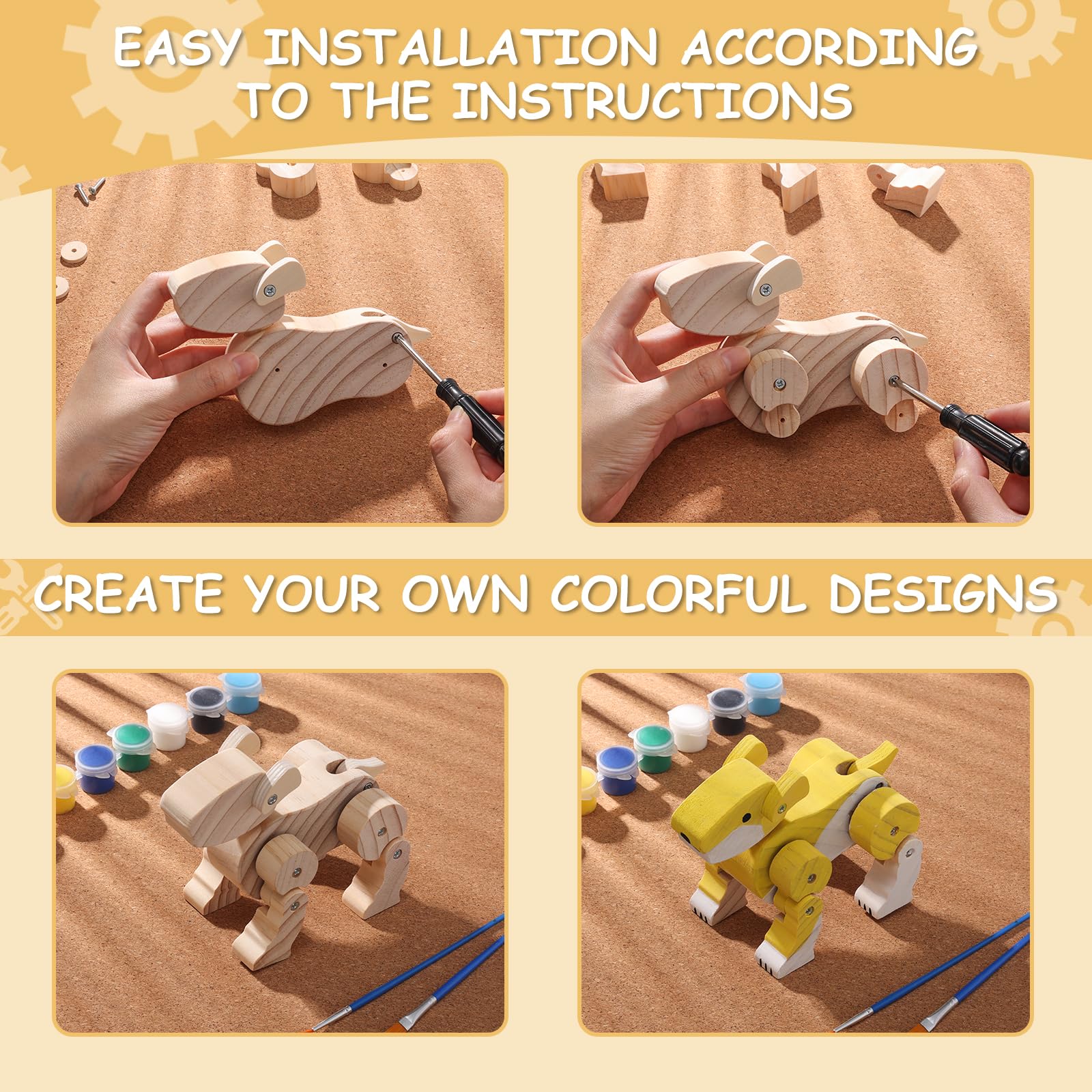 Kids Woodworking Kit - Build 4 Projects! -3