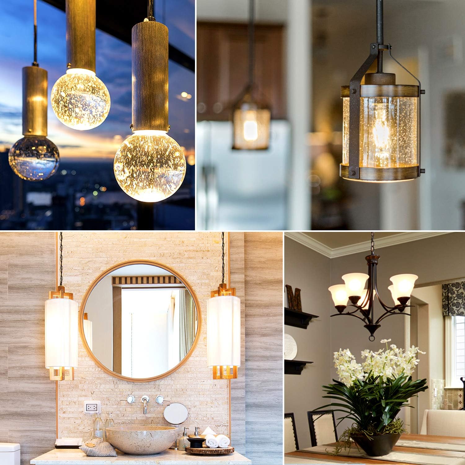 LUXRITE Dimmable E12 LED Bulb T4/T3, 40W Equivalent, 3000K Soft White, 500 Lumens, Mini Candelabra LED Bulb, ETL Listed - Decorative Lighting, Chandelier, Sconce, Ceiling Fan, and Pendant (4 Pack)