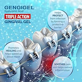 Gengigel Teen Hyaluronic Acid Oral Gel for Mouth & Gum Discomfort (15 ml), Soothes Irritation, Promotes Natural Healing & Protects Delicate Oral Tissue, No Paraben or SLS, Vegan & Kosher