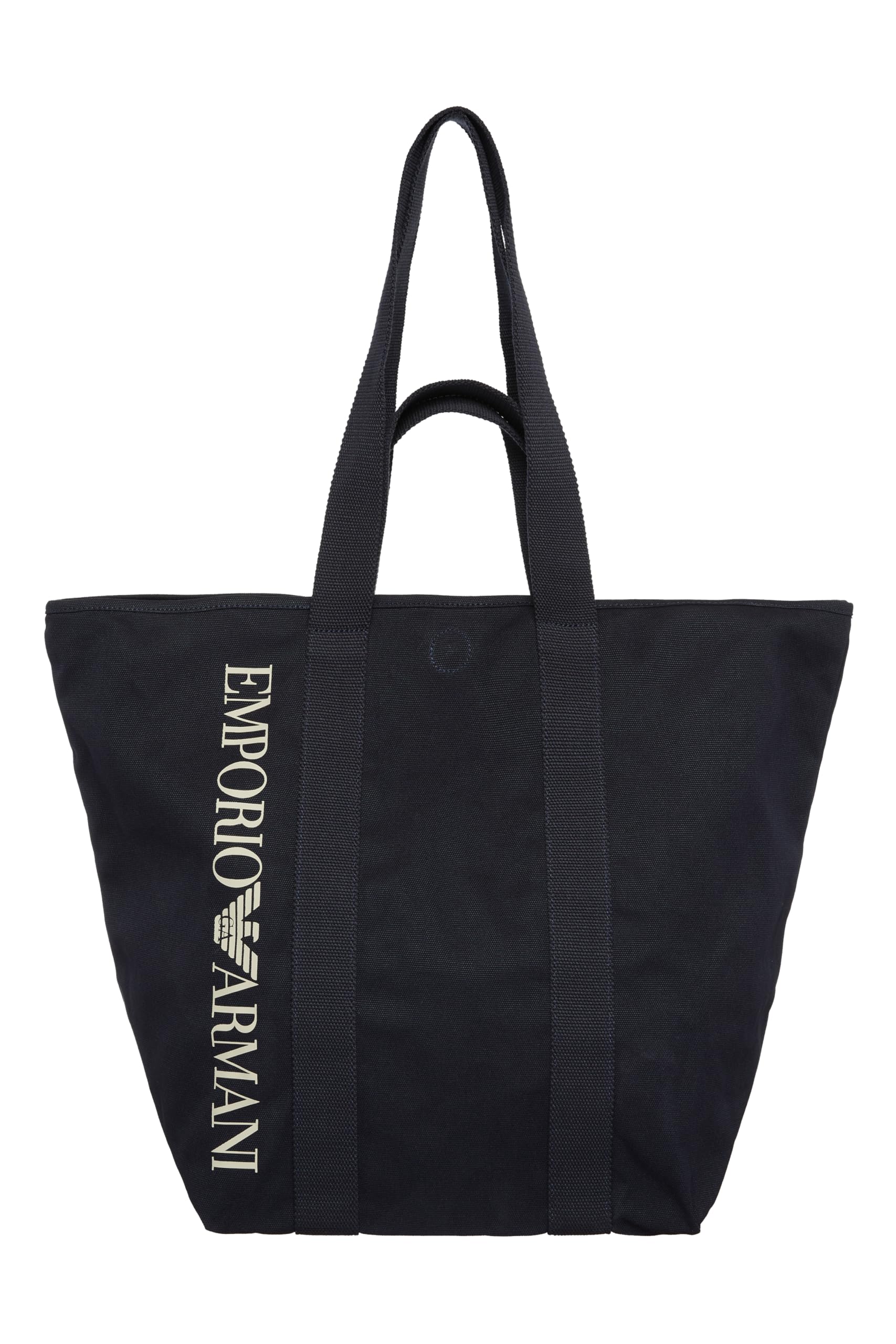 EMPORIO ARMANI Unisex Logo Shopping Beach Bag HORIZZONTAL, Navy Blue, One Size