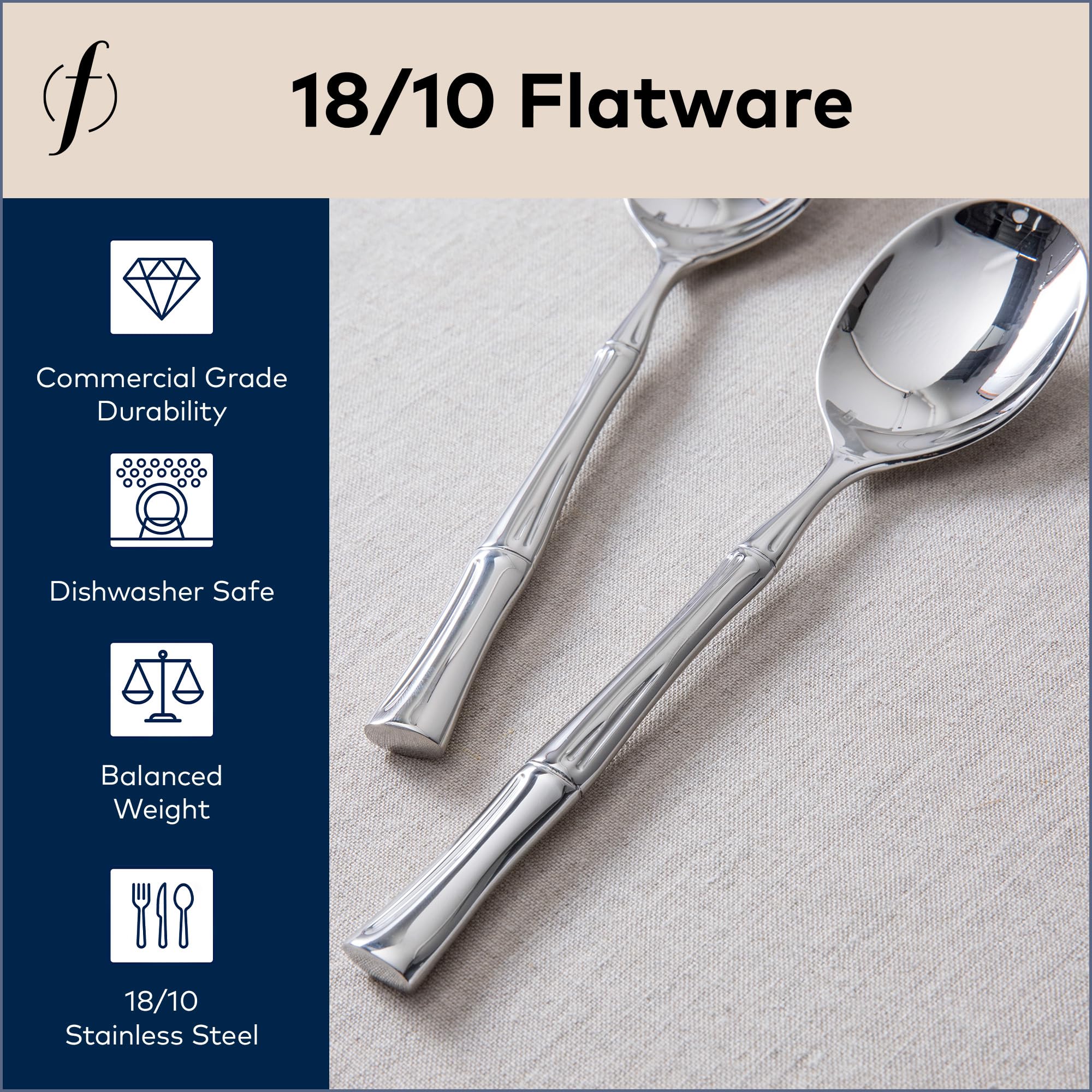 Fortessa Royal Pacific 5PPS-127-20PC Posate in acciaio inox 18/10, 20 pezzi, 20 pezzi, acciaio 18-10, acciaio lucido