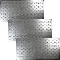 Vista 16 de Wall Control - Tablero de clavijas para pared, paquete de 3 tableros de clavijas horizontales de metal de 16 pulgadas de alto x 32 pulgadas
