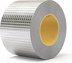 BATTLELAND Leakage Waterproof Tape for Pipe Leakage Roof Water Leakage Solution Aluminum Foil Tape Waterproof Adhesive Tape Sealing Butyl Rubber Tape for Surface Crack (SILVER TAPE 5CM*5M)