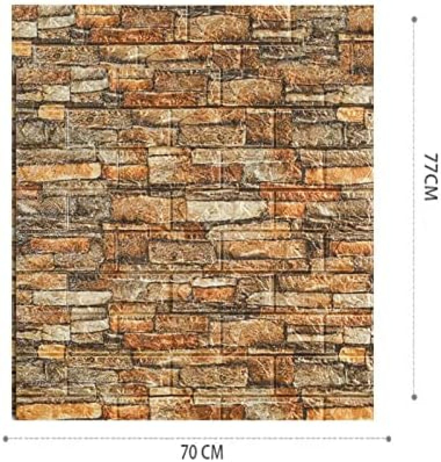 Amazon | 10 個 70X77cm レンガ壁紙、3D 壁パネル、3D レンガ PE