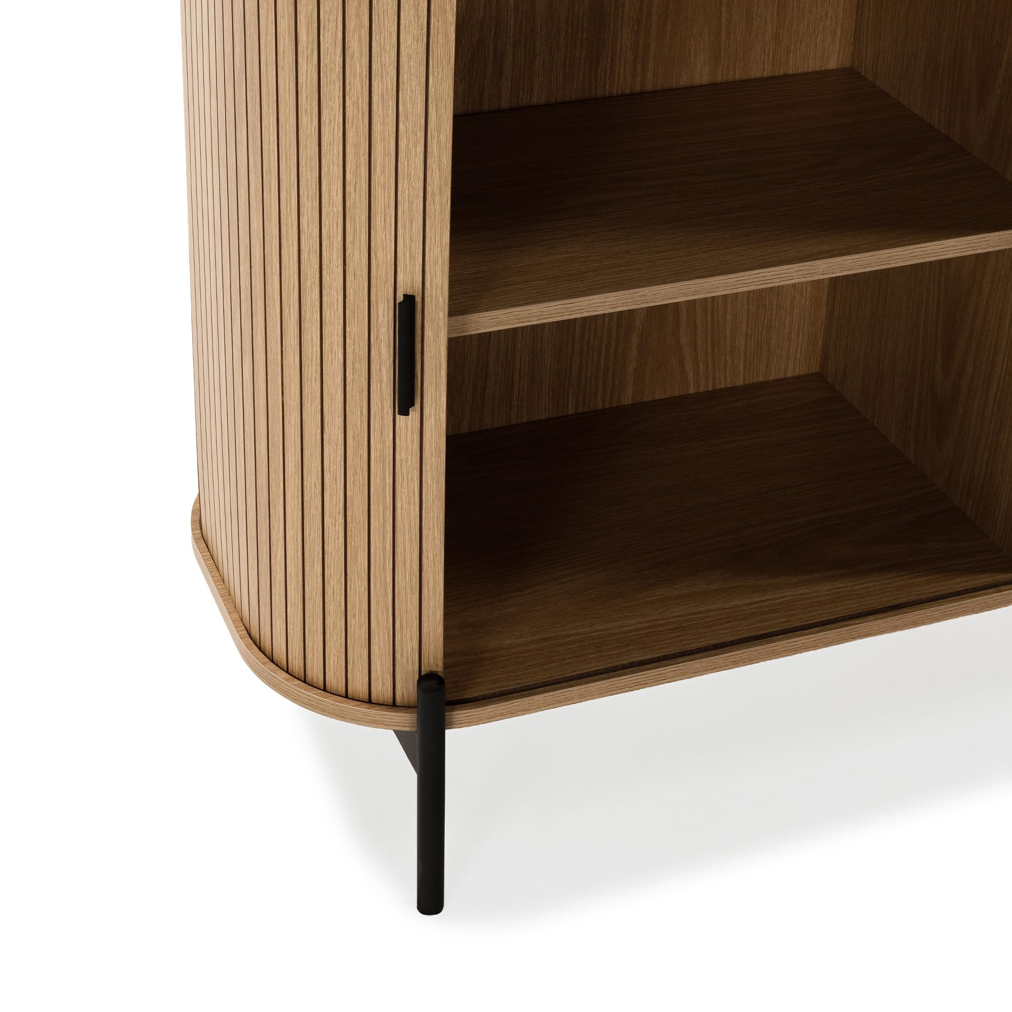 HOMN LIVING Aparador Mónaco 2 Puertas Color Roble, 120 cm (Ancho) 40 cm (Profundo) 75 cm (Altura)