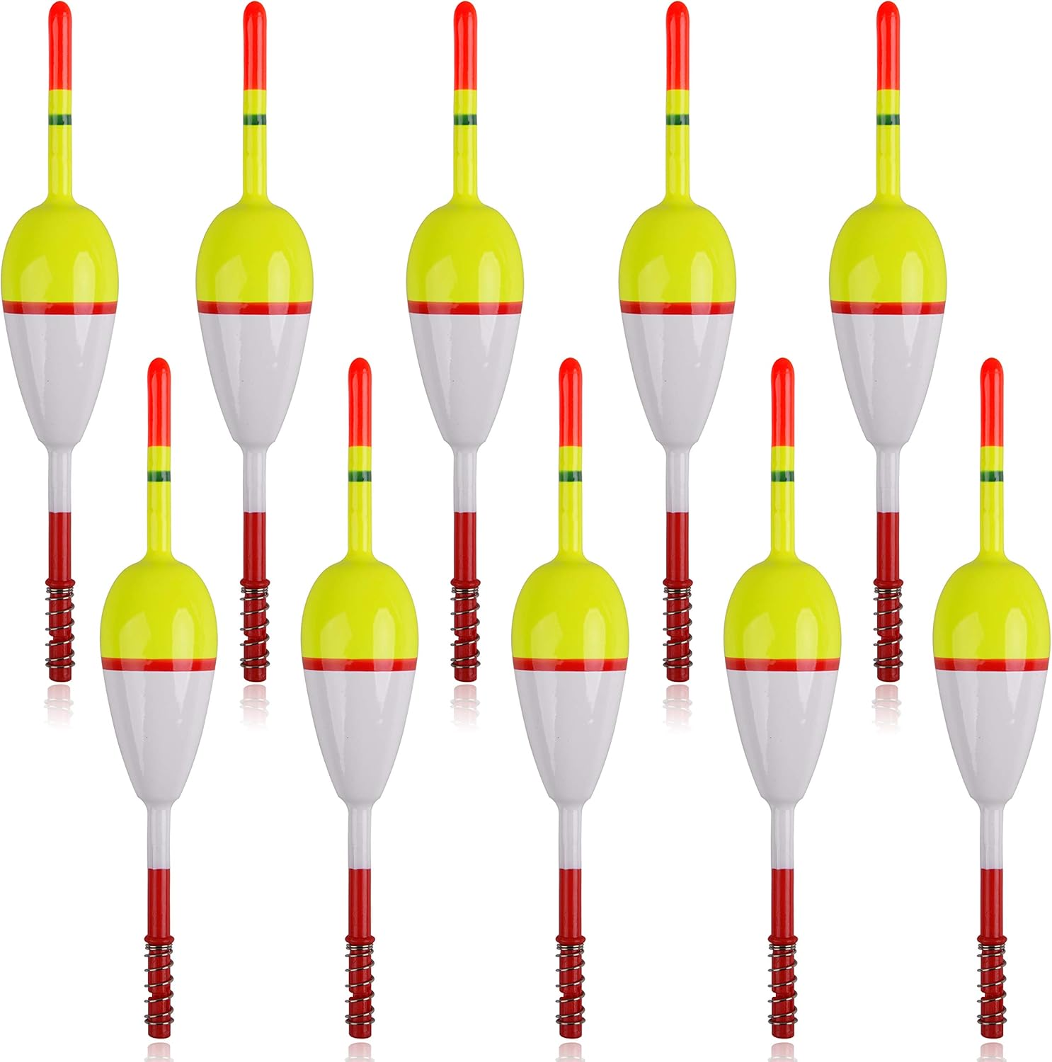 OROOTL Wood Slip Bobbers Fishing Floats and Bobbers Spring Oval Stick