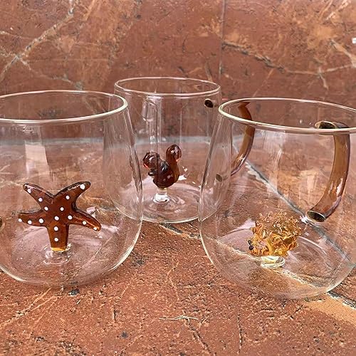Miniatura 7 de Youngky Store - Taza de cristal 3D con diseño de plantas de animales, taza de café, taza de leche, taza para beber, taza para fiesta, oficina, taza
