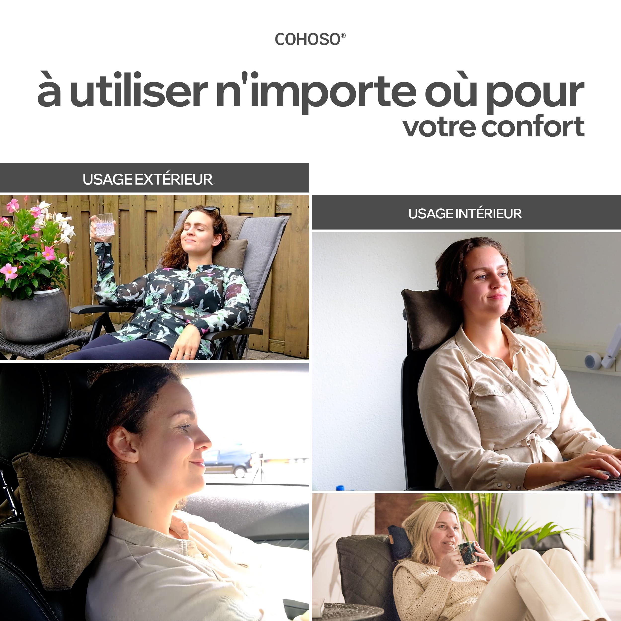 Coussin de nuque orthopédique de qualité supérieure pour fauteuil, canapé et fauteuil de lecture pour canapé et fauteuil de télévision - Coussin de dossier - Coussin intérieur PTMD (SEMMI gris clair))