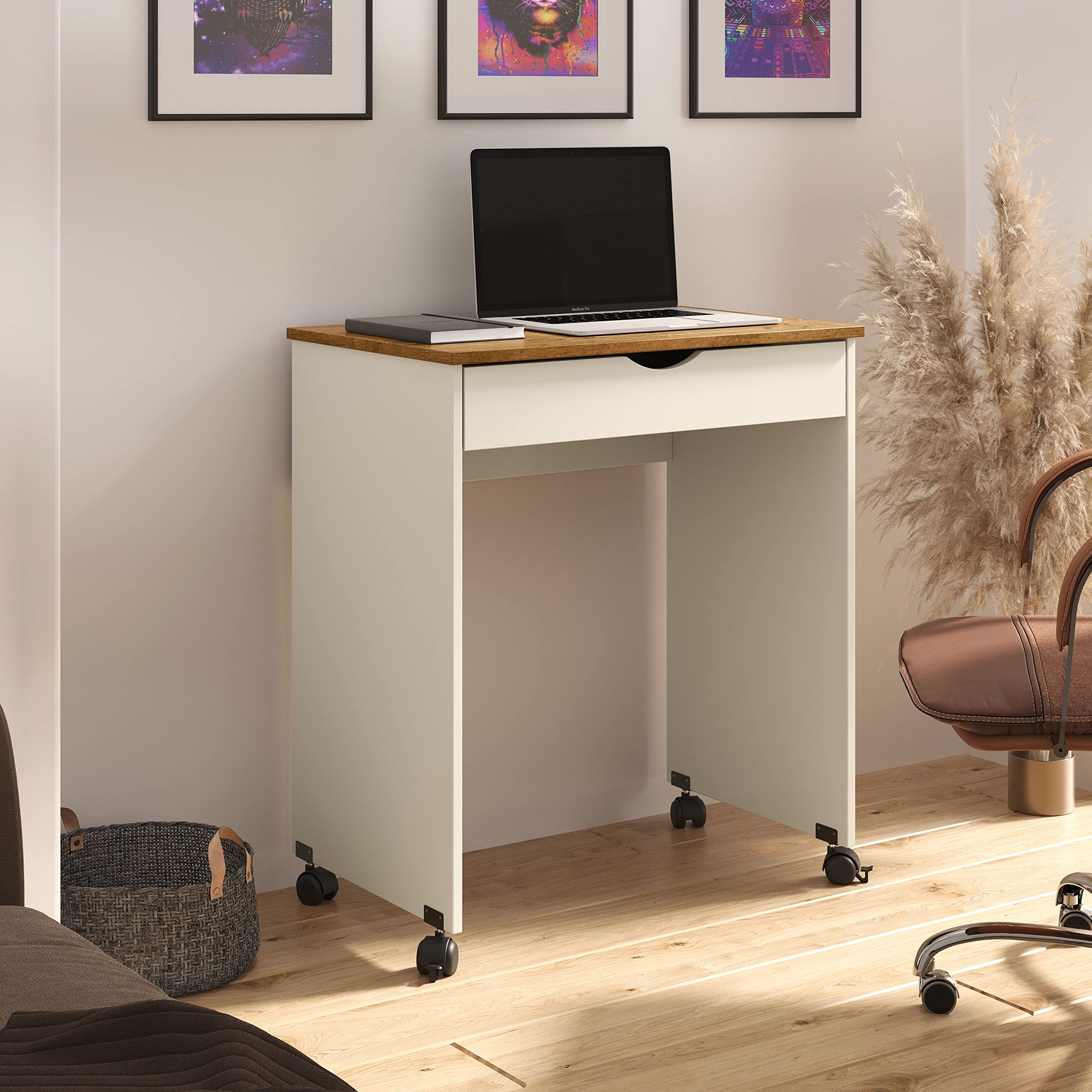 Comprar Móveis em Casa, Escrivaninha Verona Estudos Notbook computador Com rodinhas Cor
