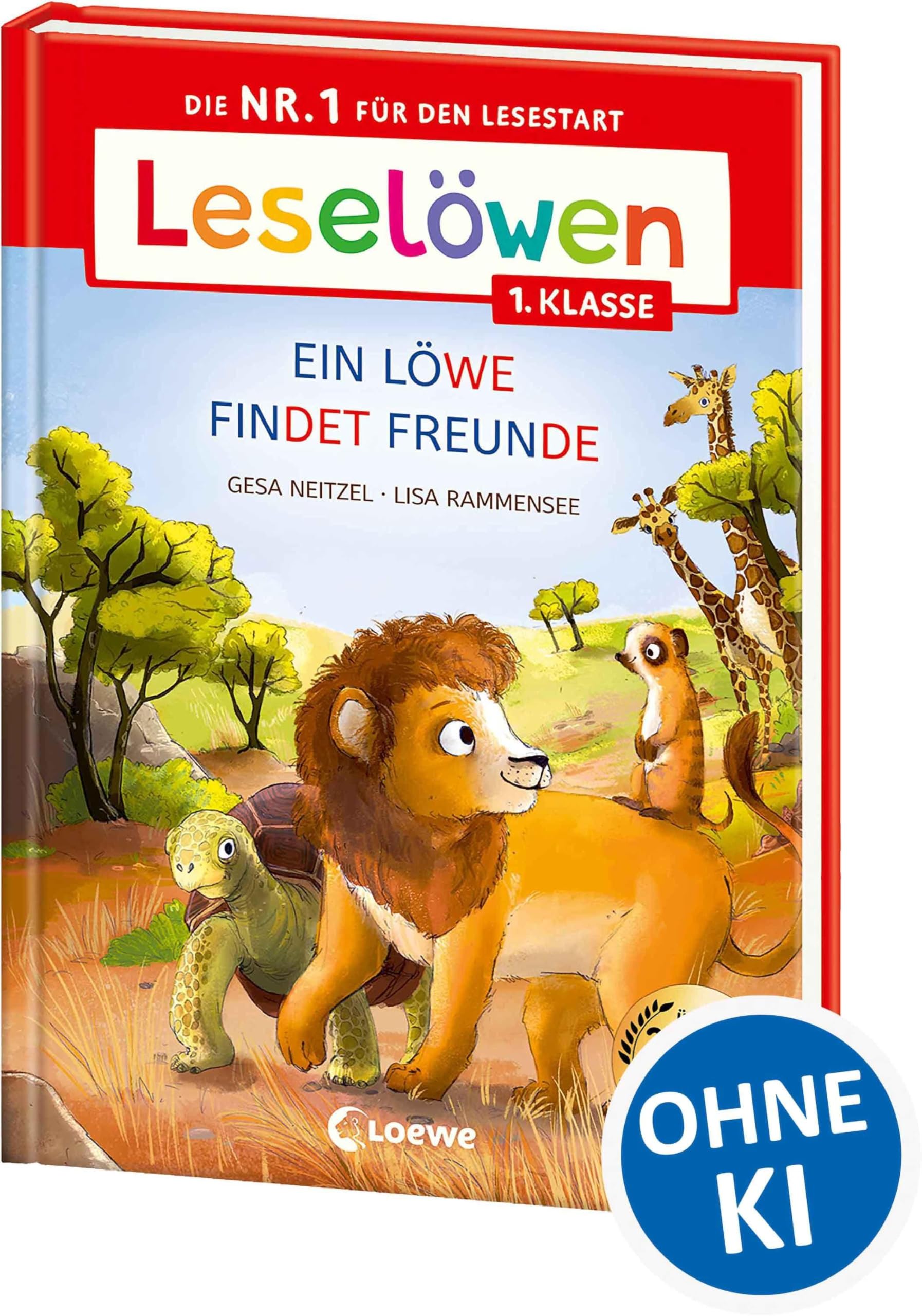 Leselöwen 1. Klasse - Ein Löwe findet Freunde (Großbuchstabenausgabe): Die Nr. 1 für den Lesestart - Mit Leselernschrift ABeZeh - Erstlesebuch für Kinder ab 6 Jahren