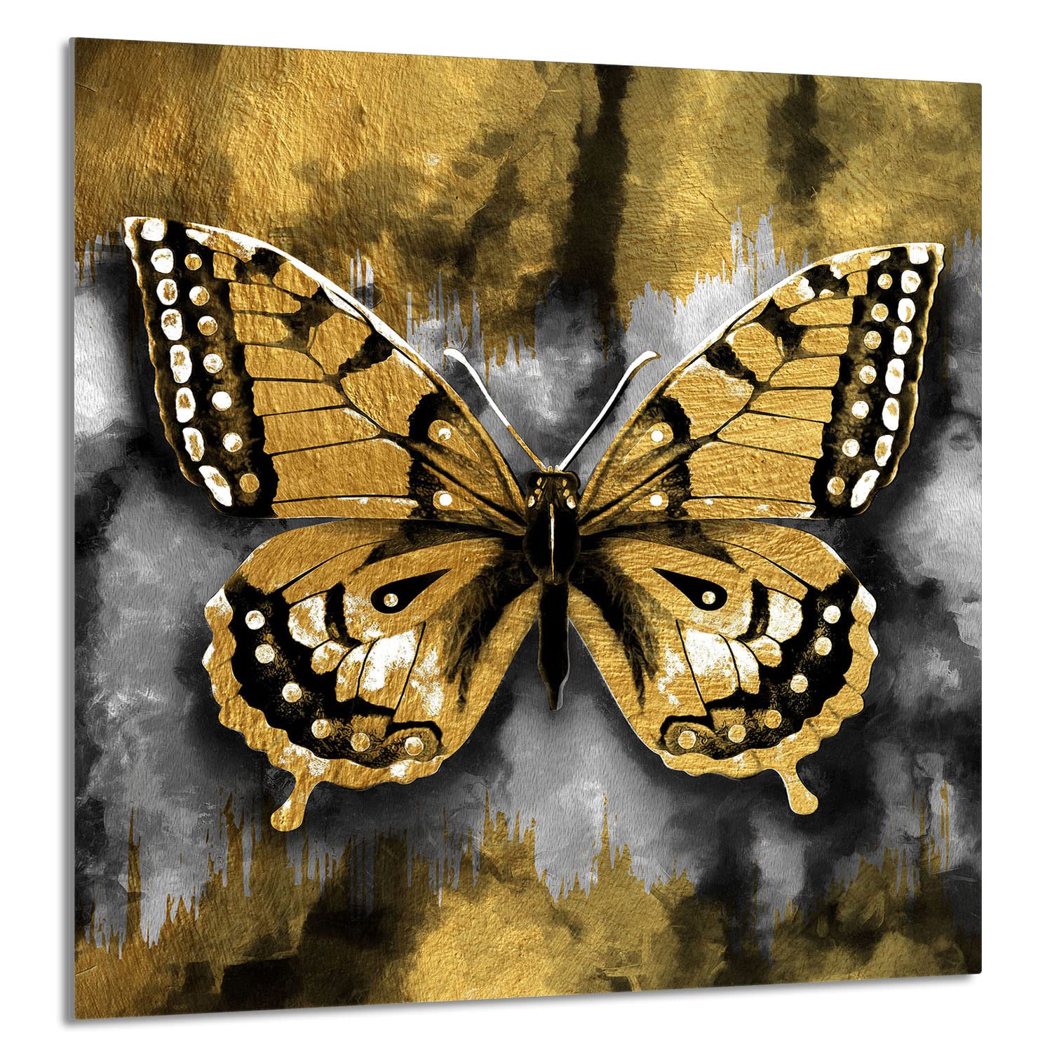 Szklany panel ochronny do kuchni Lacobel, szklana płyta ochronna na kuchenkę, 60x65 cm, szklana deska do krojenia, ochrona przed rozpryskiwaniem, uniwersalna, MOTYL