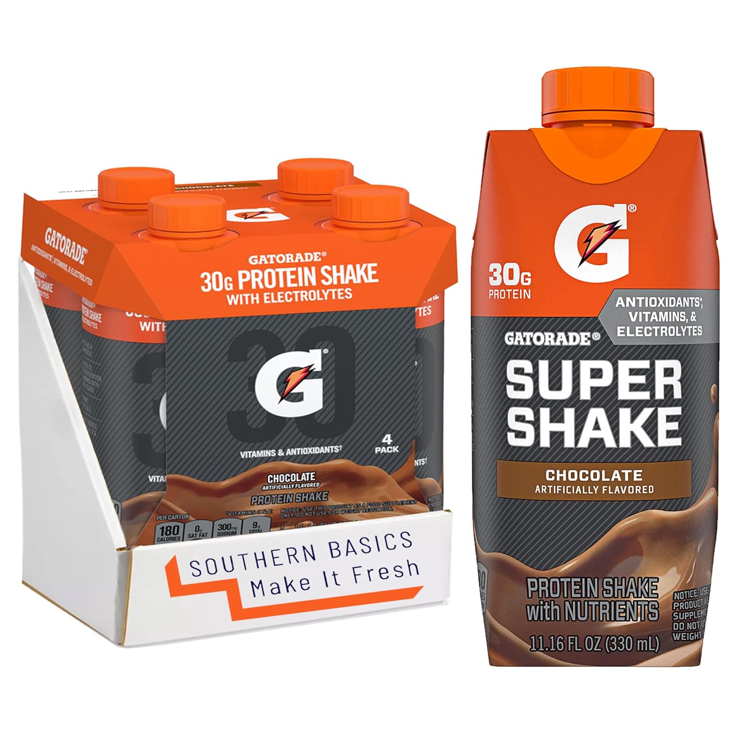 Protein Chocolate Flavor, 30g of Protein and box for