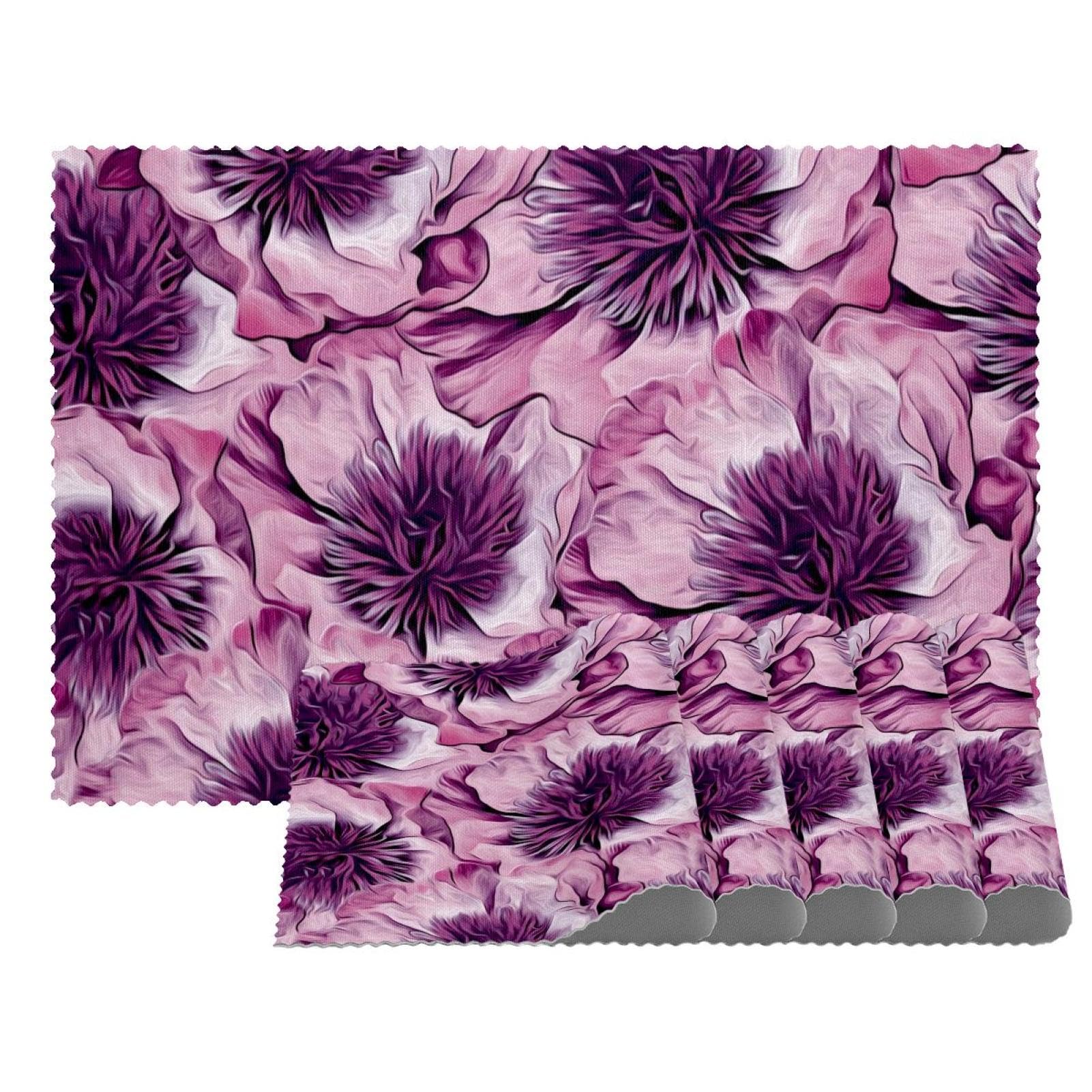 Sets de table fleurs violettes pour sublimer vos repas de salle à manger