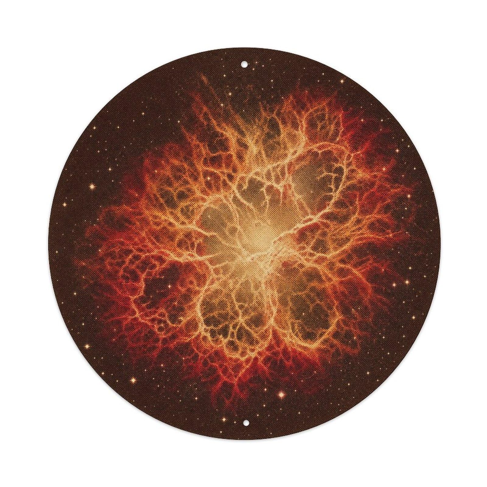 Odgynaw 8X8inch(20X20cm) Retro Space Crab Nebula Telescope View Night Sky Orbit Metal Tin Sign