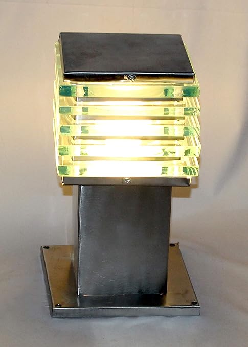 Genree Square Shaped Gate and Garden Light for Outdoor (Silver)