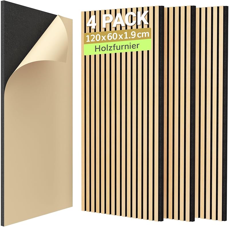 TONOR Akusztikus Falpanel Fa Dekor 2,88m² Öntapadós 3D Falburkolat Tölgy