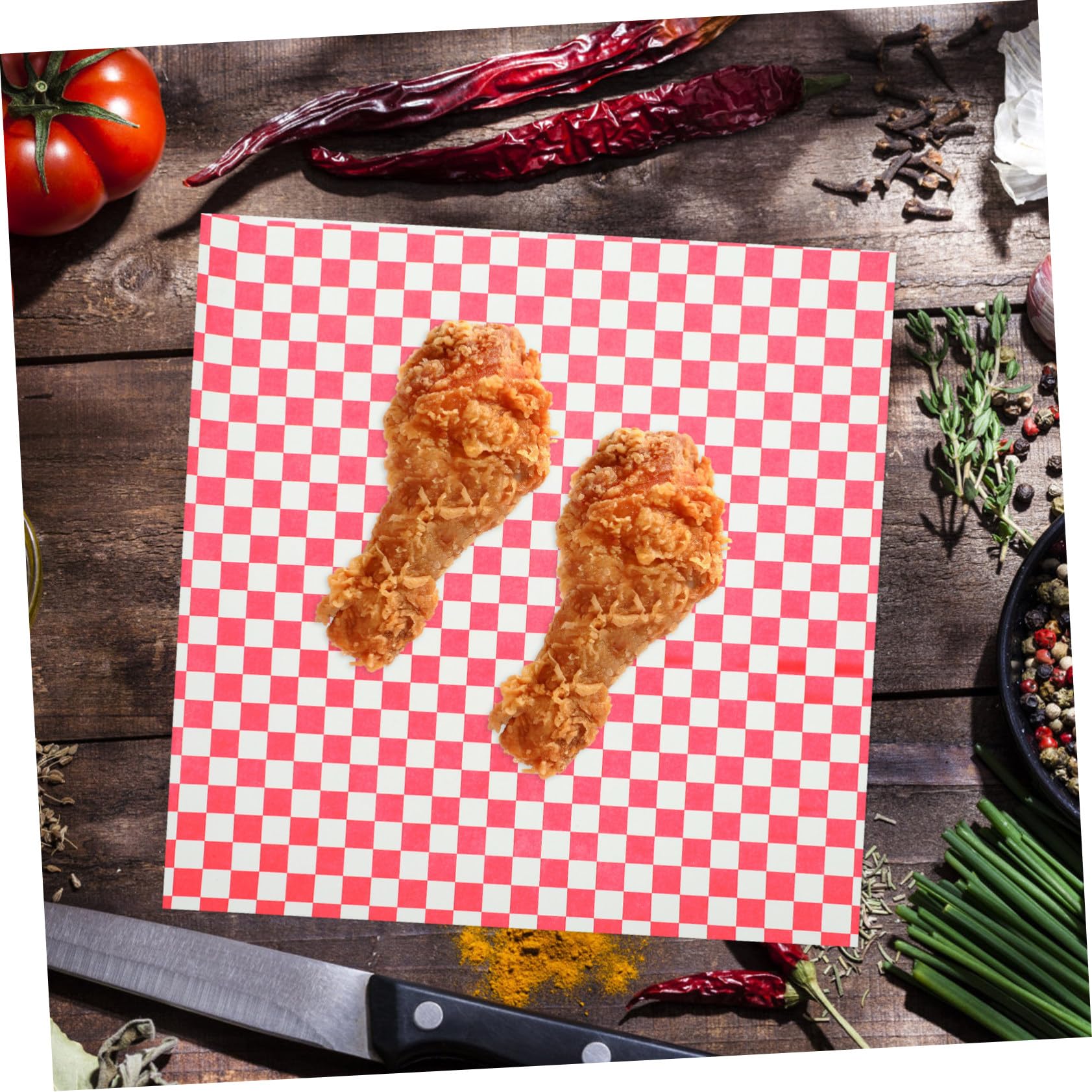 Alipis Greaseproof Paper Sheets for Food 100 Sheets Food Wrapping Paper Baking Paper Food Basket Liners Catering Industry