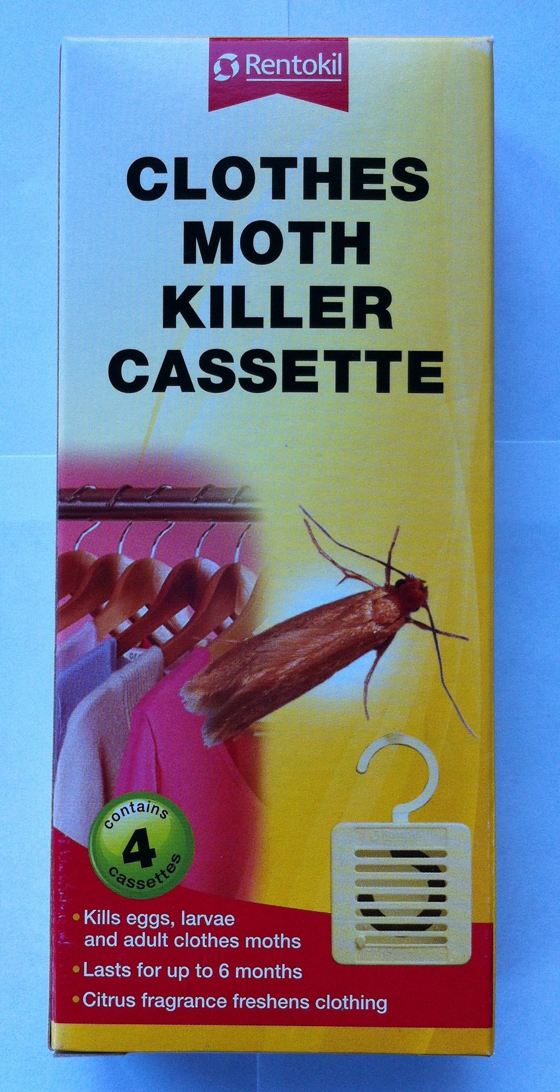 Rentokil PSC100 Clothes Moth Killer Spray, Black,4.8x4.8x23.7 Cm