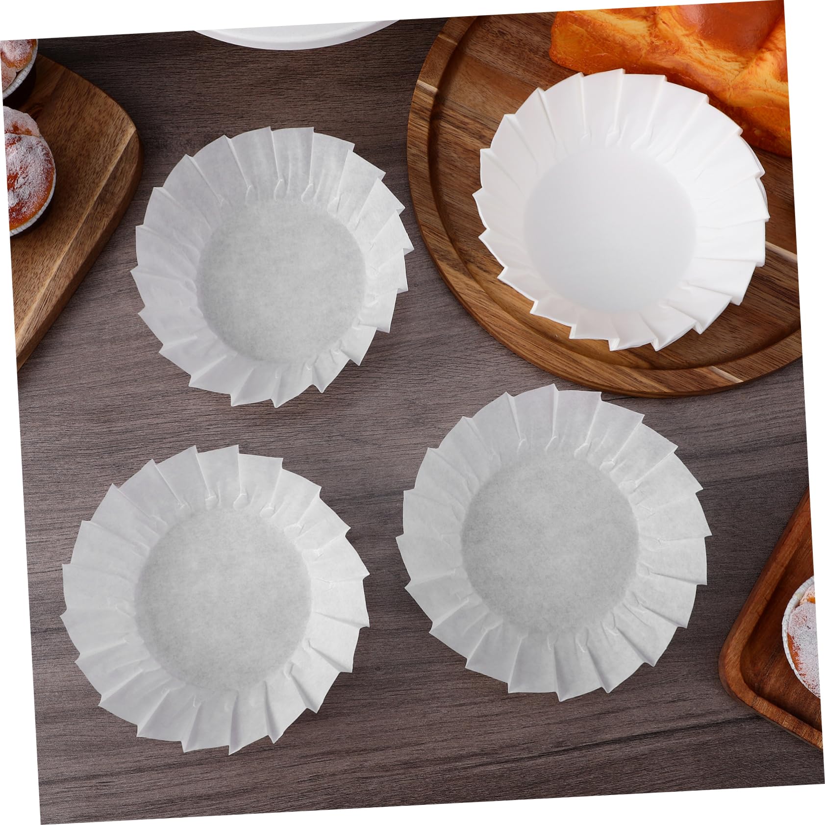 Amosfun 800 Piezas Molde De Torta Moldes Para Cupcakes Revestimientos Para Magdalenas Moldes Para Cupcakes De Tulipanes Tazas De Magdalenas Soportes Para Moldes Para Muffins Papel
