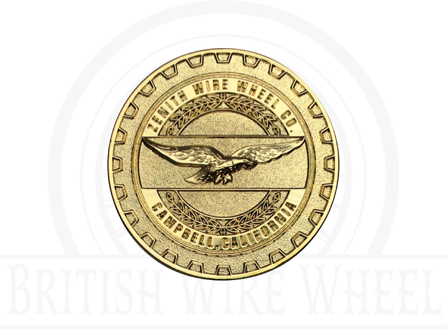 Zenith Gold 3D Metal Wheel Chip Emblems (Set of 4) | 24K Triple Gold Plated Solid Metal Wheel Chip Emblems, 2.25" | Designed for Lowriders with Recessed Knock Off Spinner Caps