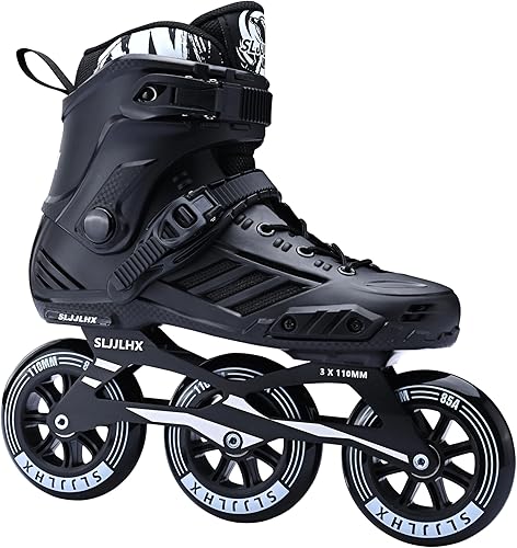 Patines en línea de 3 ruedas para hombres y mujeres, patines de velocidad en línea de alto rendimiento para adultos con ruedas de 4.331 in, patines
