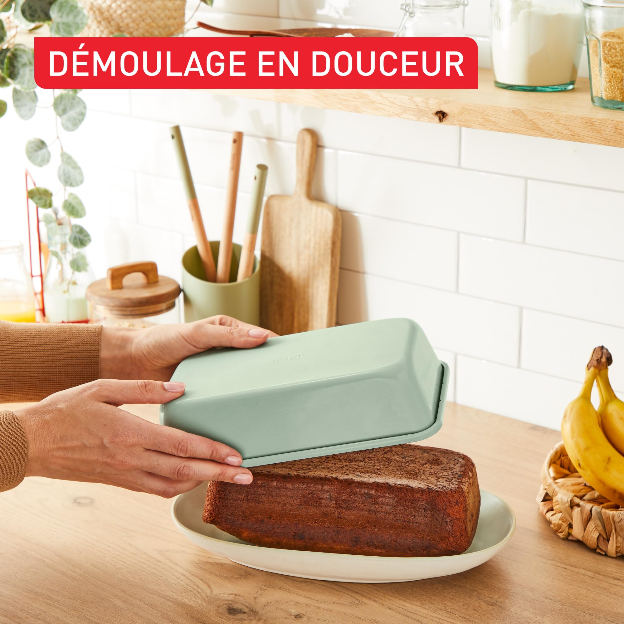 Tefal Ceramik Set 8pièces, Moules à gâteaux, Plat à four, Revêtement céramique, Résistant, Démoulage facile, J175S804