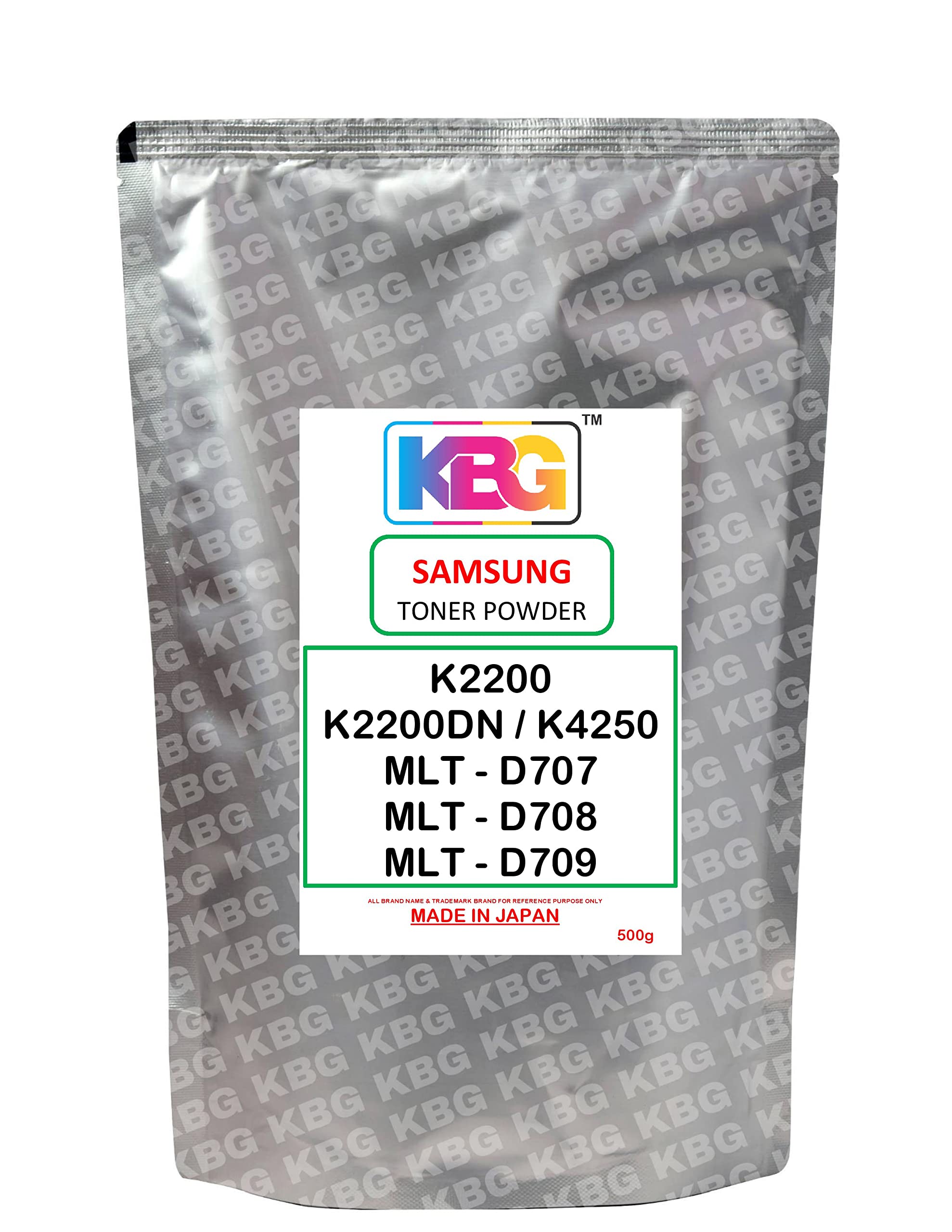 KBG for Samsung MultiXpress - K2200 K2200DN K4250 MLT - D707 MLT - D708 MLT - D709 (500G) Toner Powder Black 500G