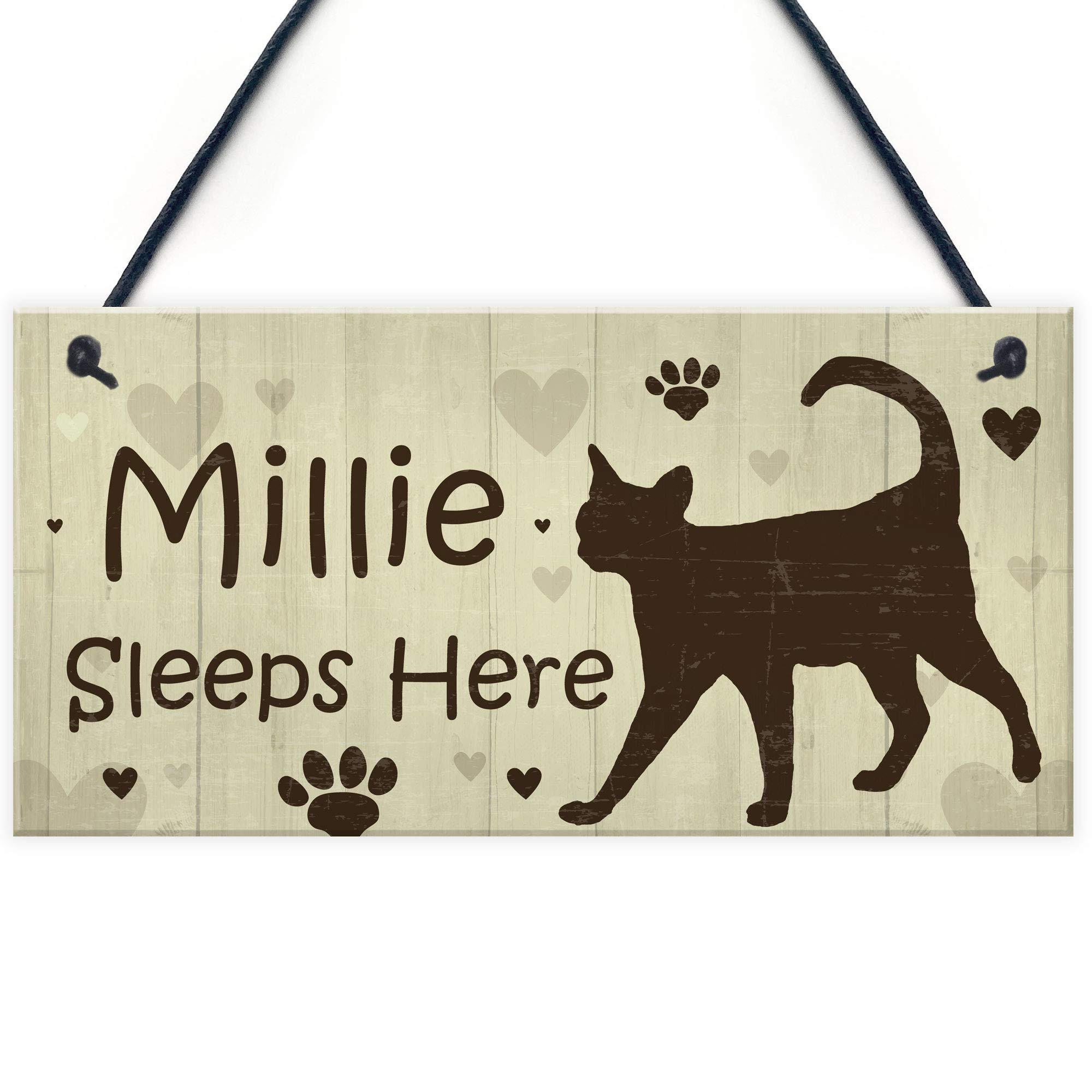 Red Ocean Cat Signs For Home Personalised Cat House Sign Door Plaque Pet Animal Lover Gifts