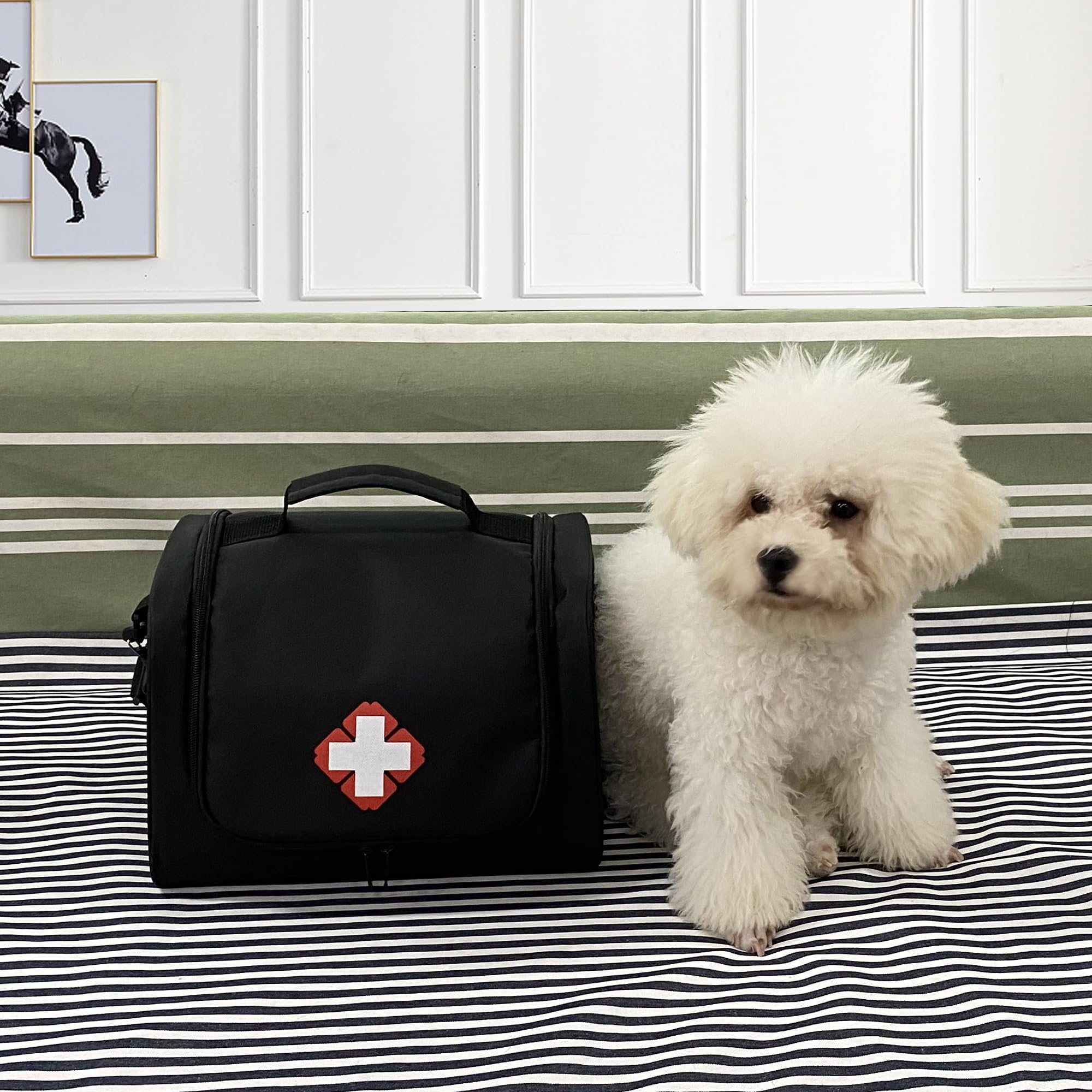 First Responder Bolsa vacía portátil de primeros auxilios para perros, kit de supervivencia de gran capacidad, bolsa médica de traumatismo de emergencia para EMT, cuidado de mascotas