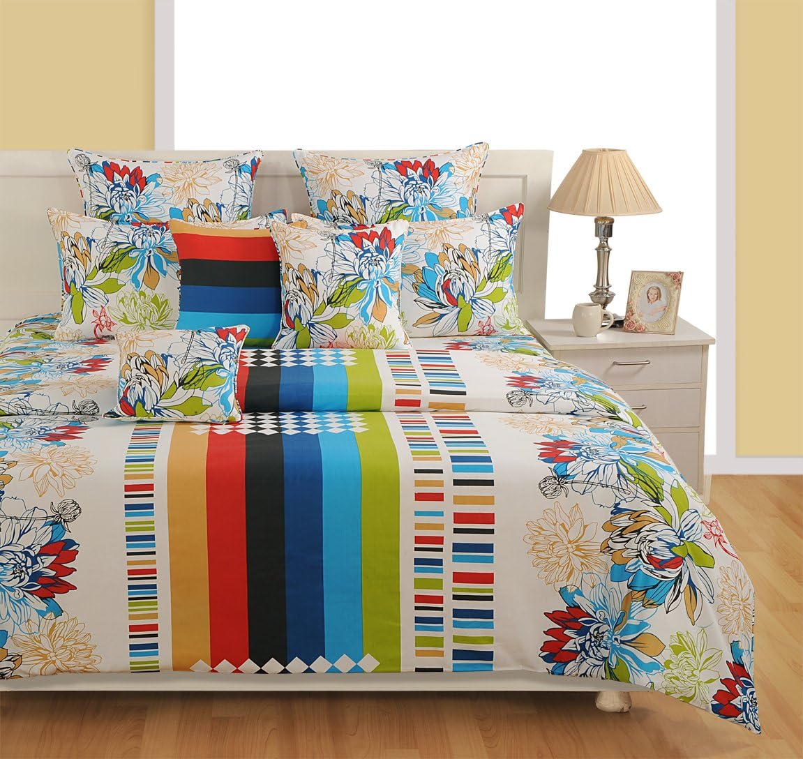 Swayam White Colour Extra Large Bed Sheet with Pillow