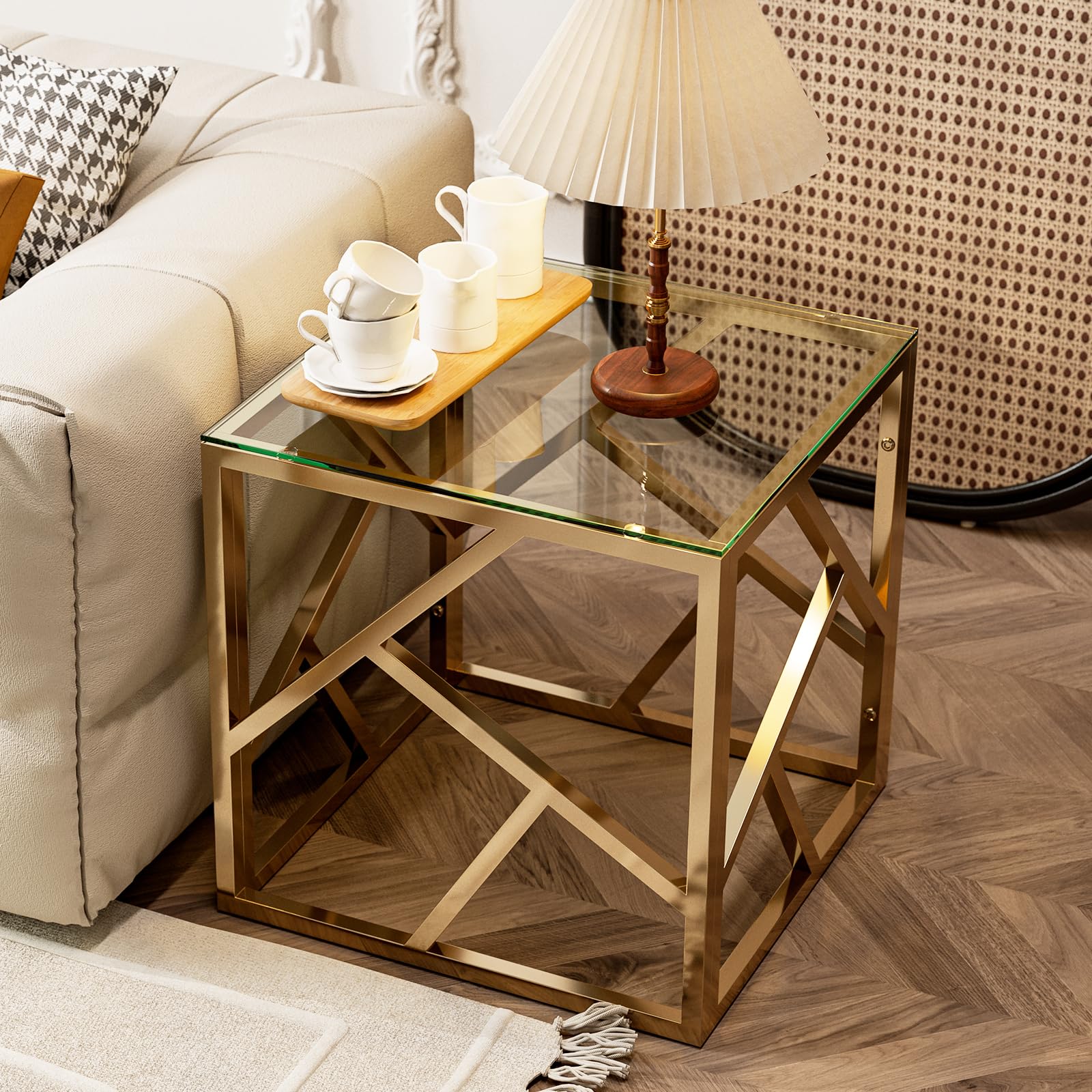 【N2 interior】stainless side table 即日配送】Stainless Curved Side Table サイドテーブル